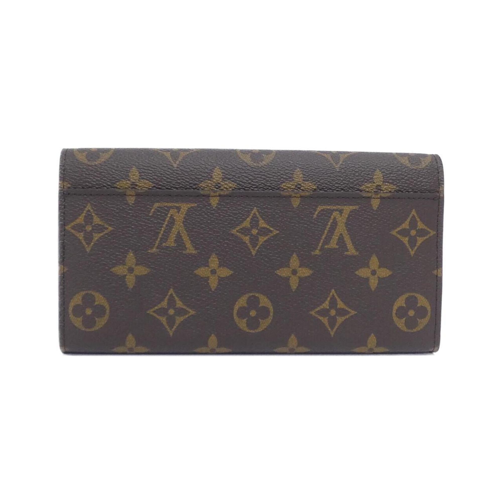 Louis Vuitton Brown Coated Canvas Long Wallet (Bi-Fold) (Pre-Owned)