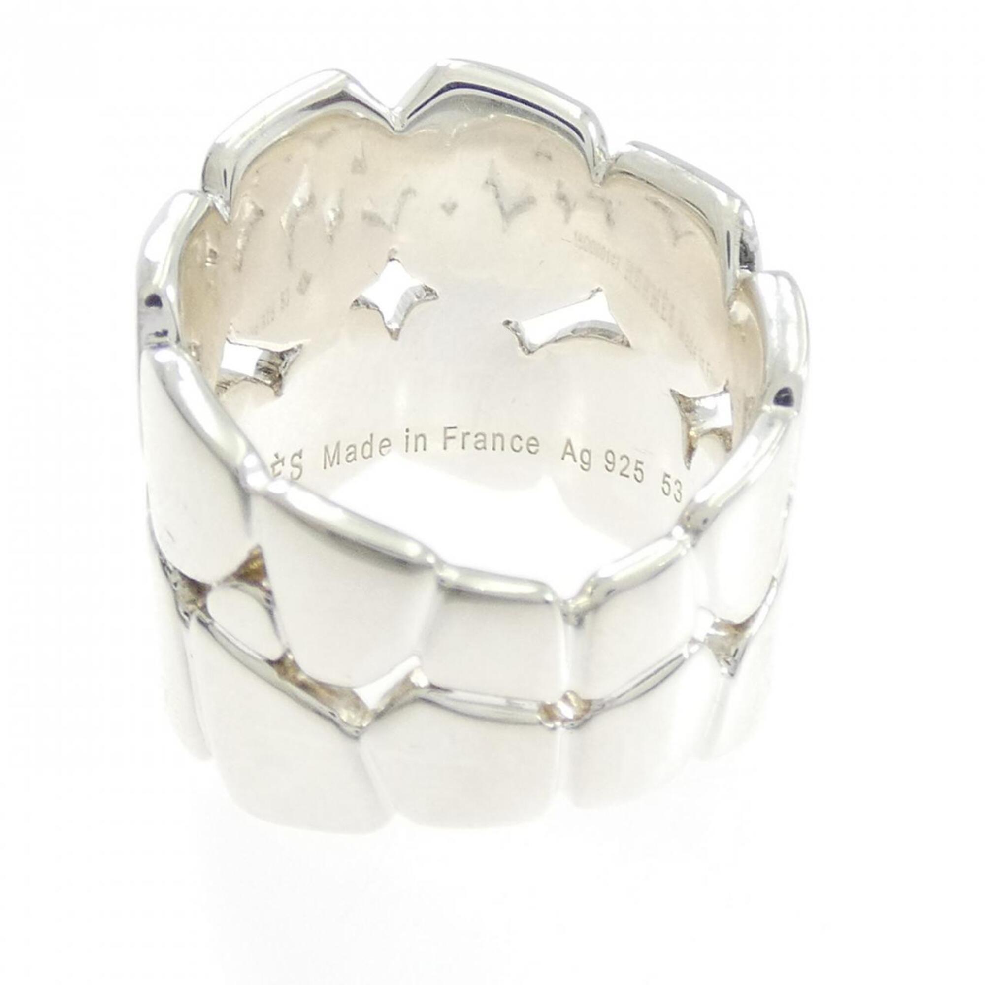 Hermes Silver 925 Band Ring (Pre-Owned)