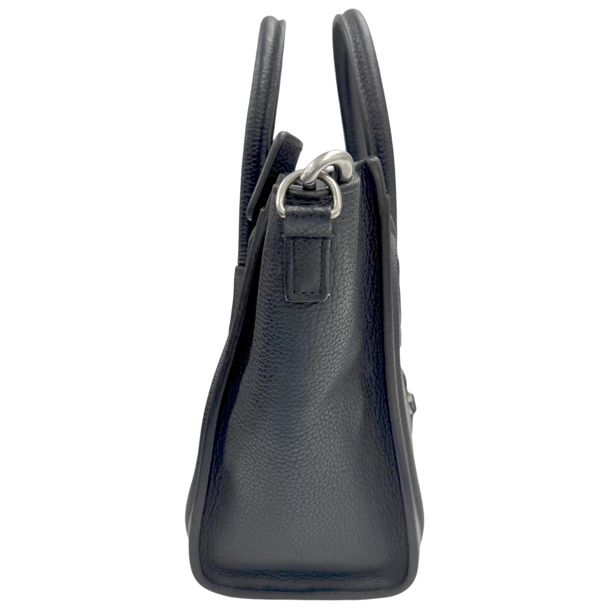 Celine Black Leather Handbag Shoulder Bag (Pre-Owned)