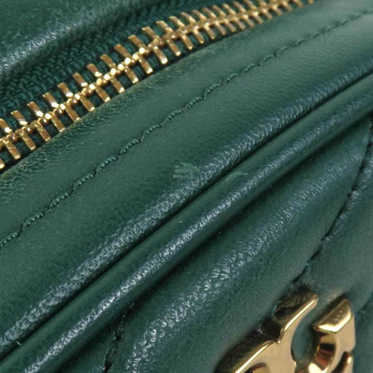 Tory Burch Green Leather Shoulder Bag (Pre-Owned)