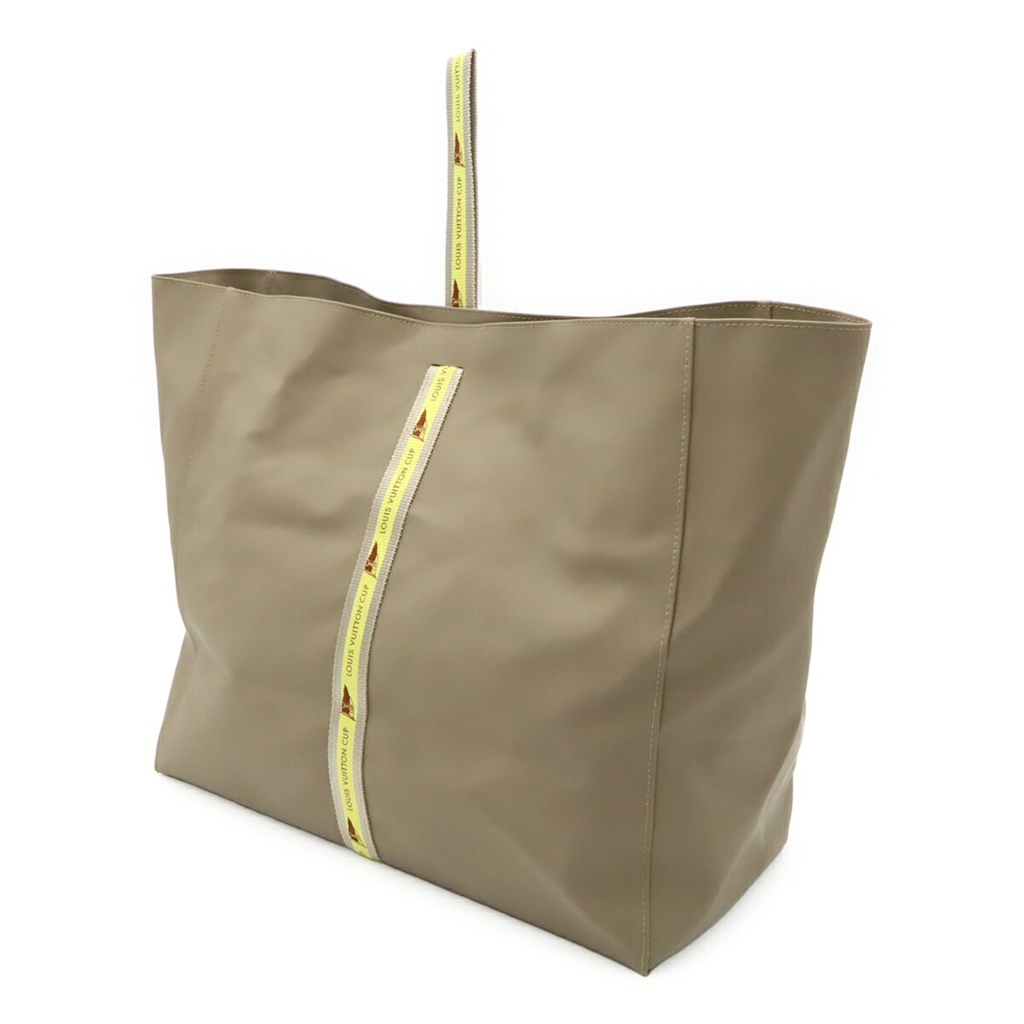 Louis Vuitton Khaki Elastane Nylon Handbag Tote Bag (Pre-Owned)