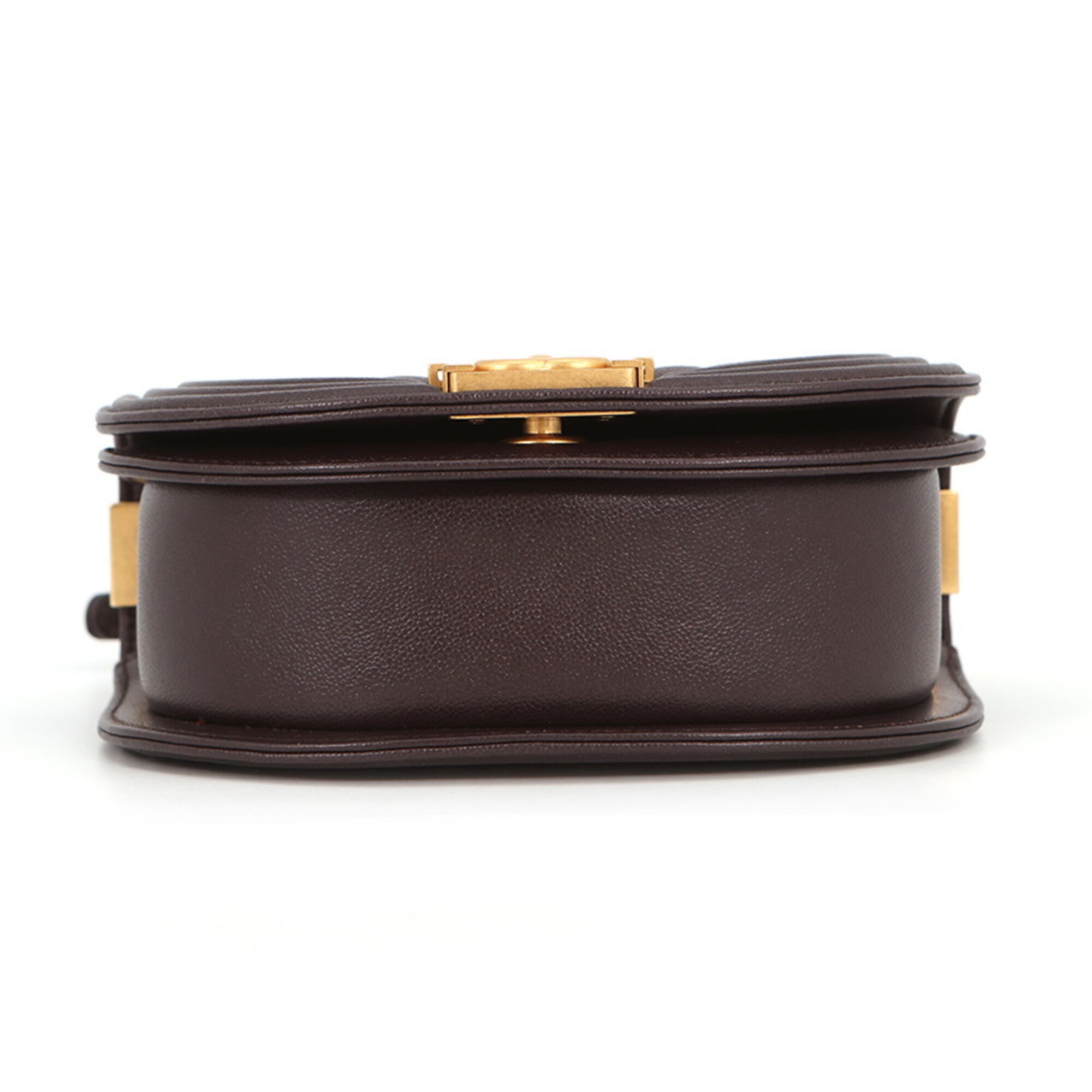 Chanel Brown Grained Calfskin Shoulder Bag (Pre-Owned)