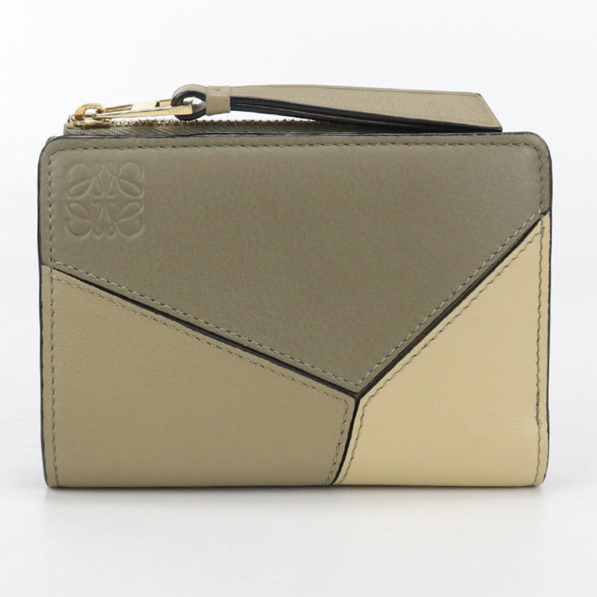 Loewe Khaki Leather Wallet (Bi-Fold) (Pre-Owned)