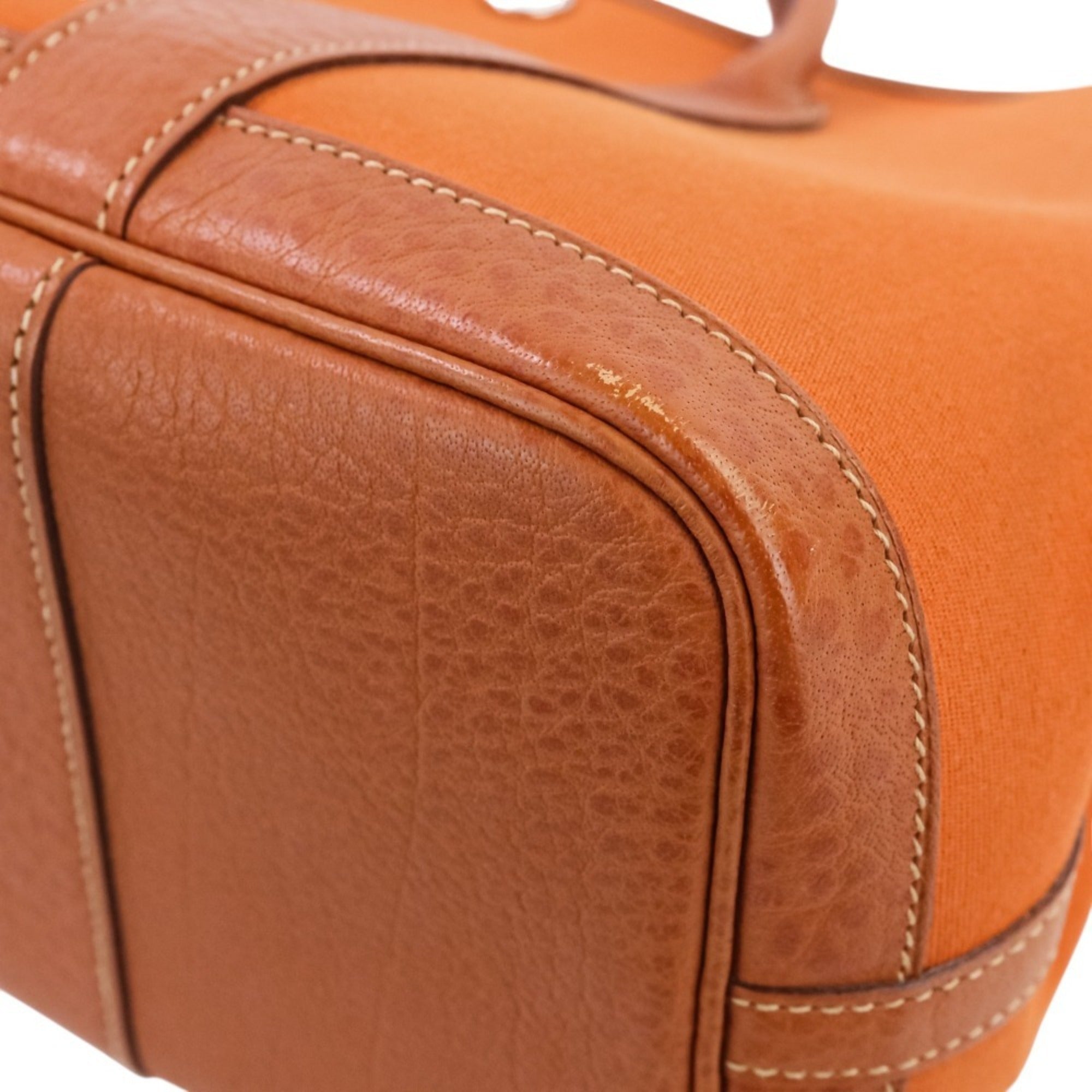 Hermes Orange Potiron Toile Officier Negonda Leather Tote Bag (Pre-Owned)