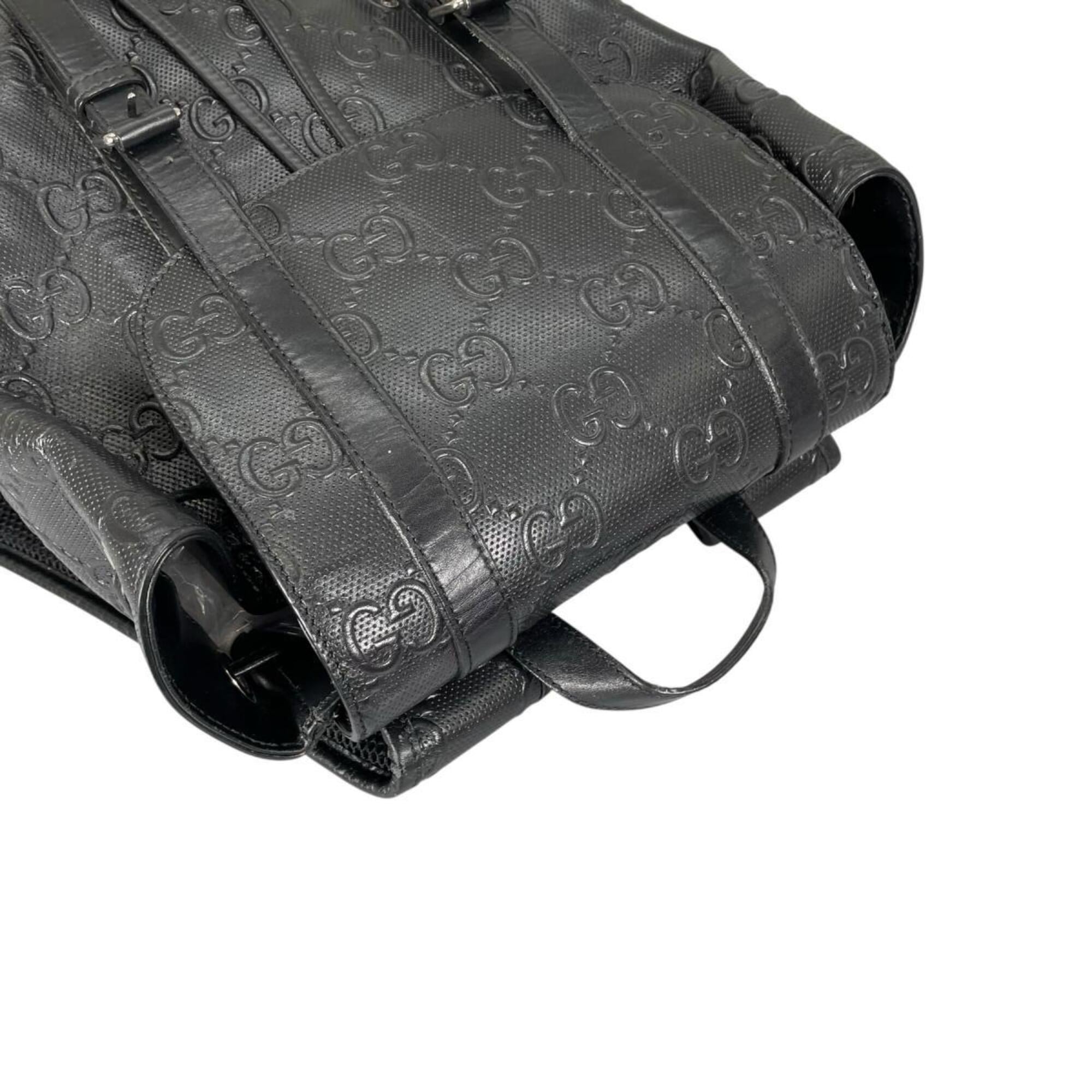 Gucci Black Leather Backpack (Pre-Owned)