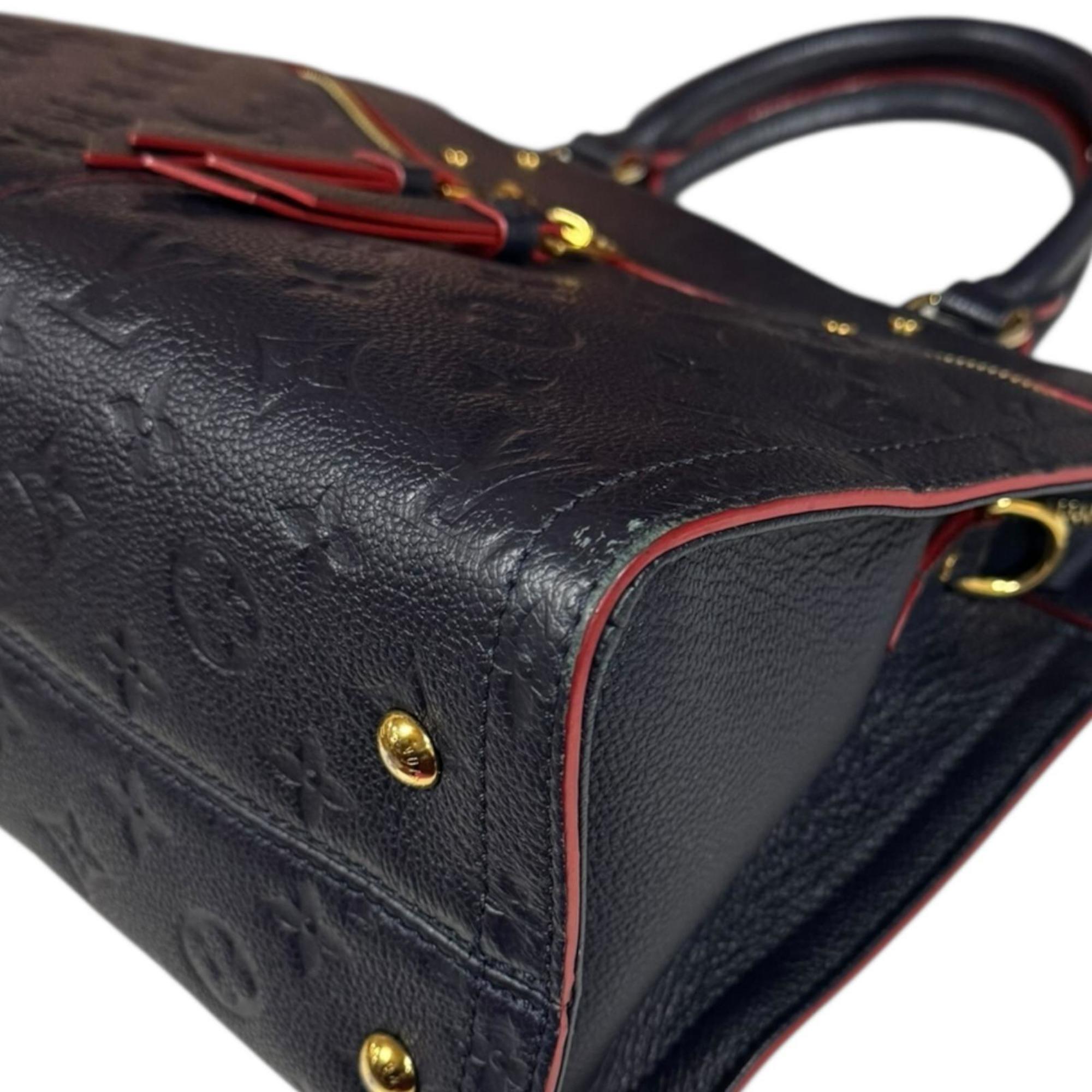 Louis Vuitton Marine Rouge Navy Monogram Empreinte Shoulder Bag (Pre-Owned)