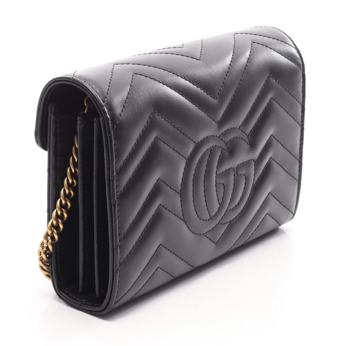 Gucci Black Leather Handbag Shoulder Bag (Pre-Owned)