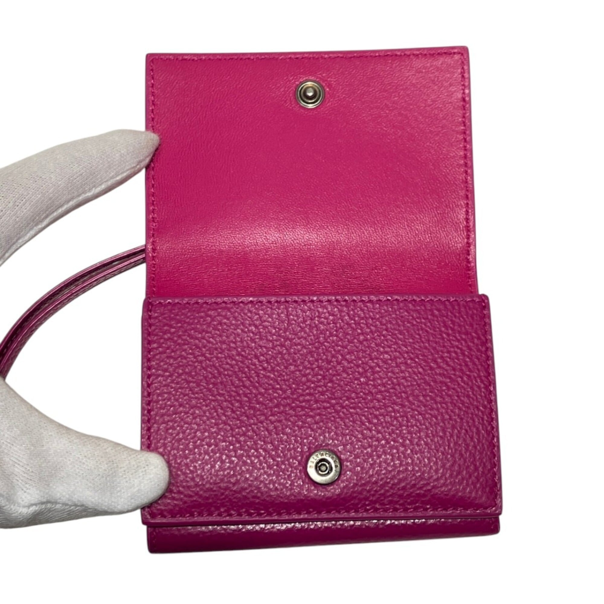Balenciaga Pink Leather Wallet (Tri-Fold) (Pre-Owned)