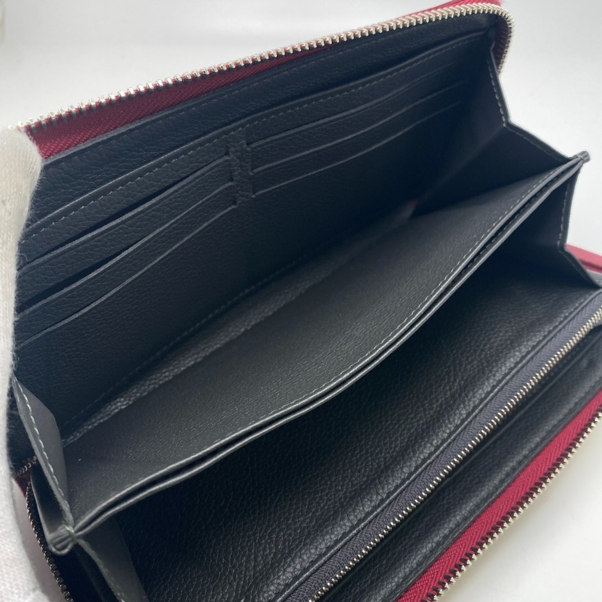 Louis Vuitton Wine Leather Long Wallet (Bi-Fold) (Pre-Owned)