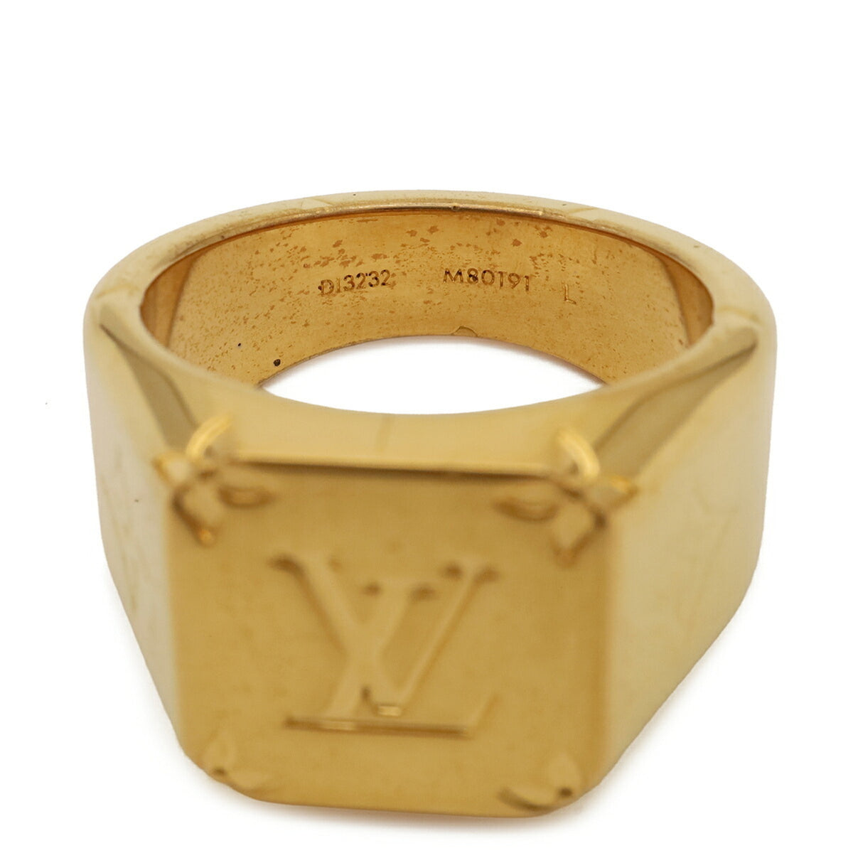 Louis Vuitton Gold Gold Plating Band Ring (Pre-Owned)
