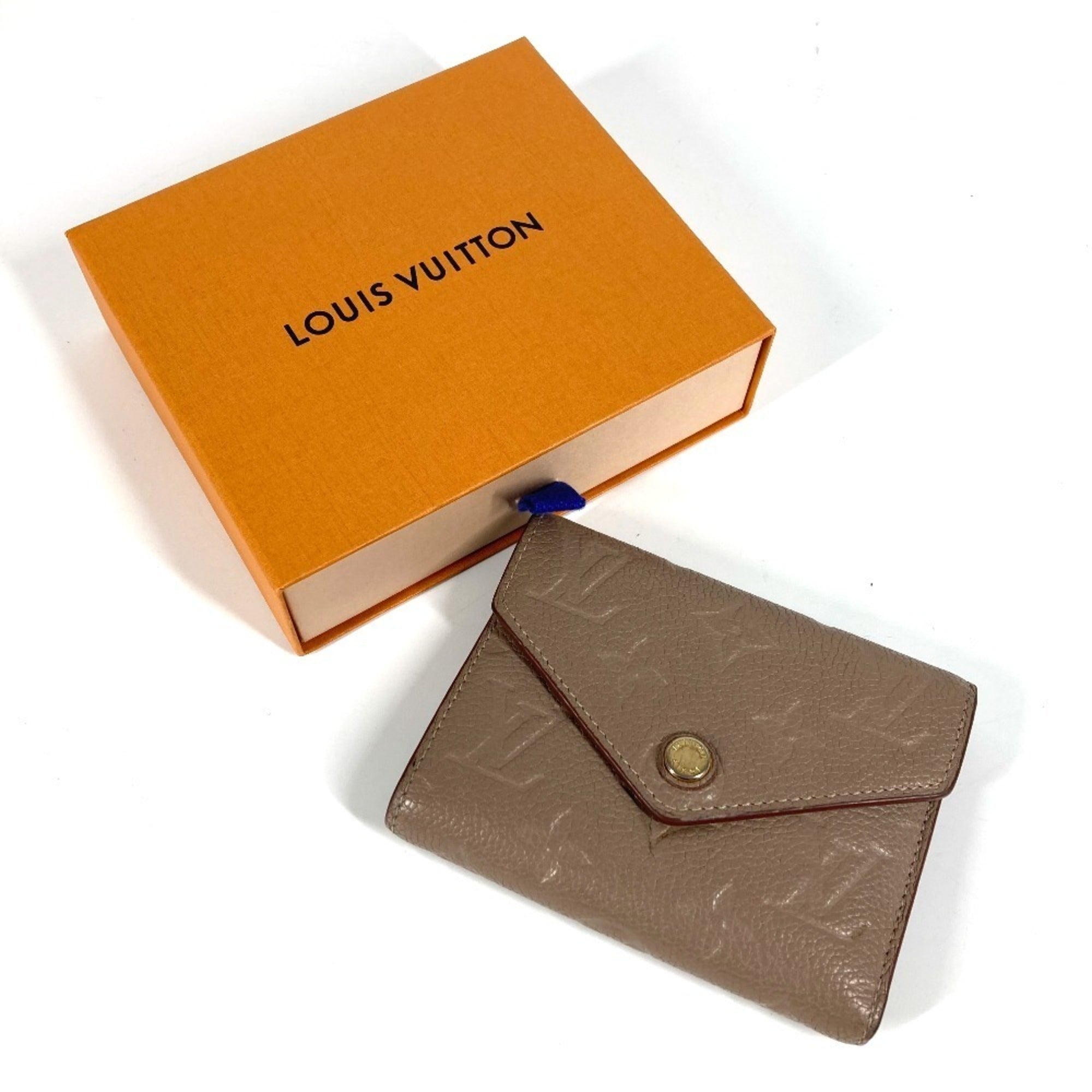 Louis Vuitton Beige Monogram Empreinte Wallet (Tri-Fold) (Pre-Owned)