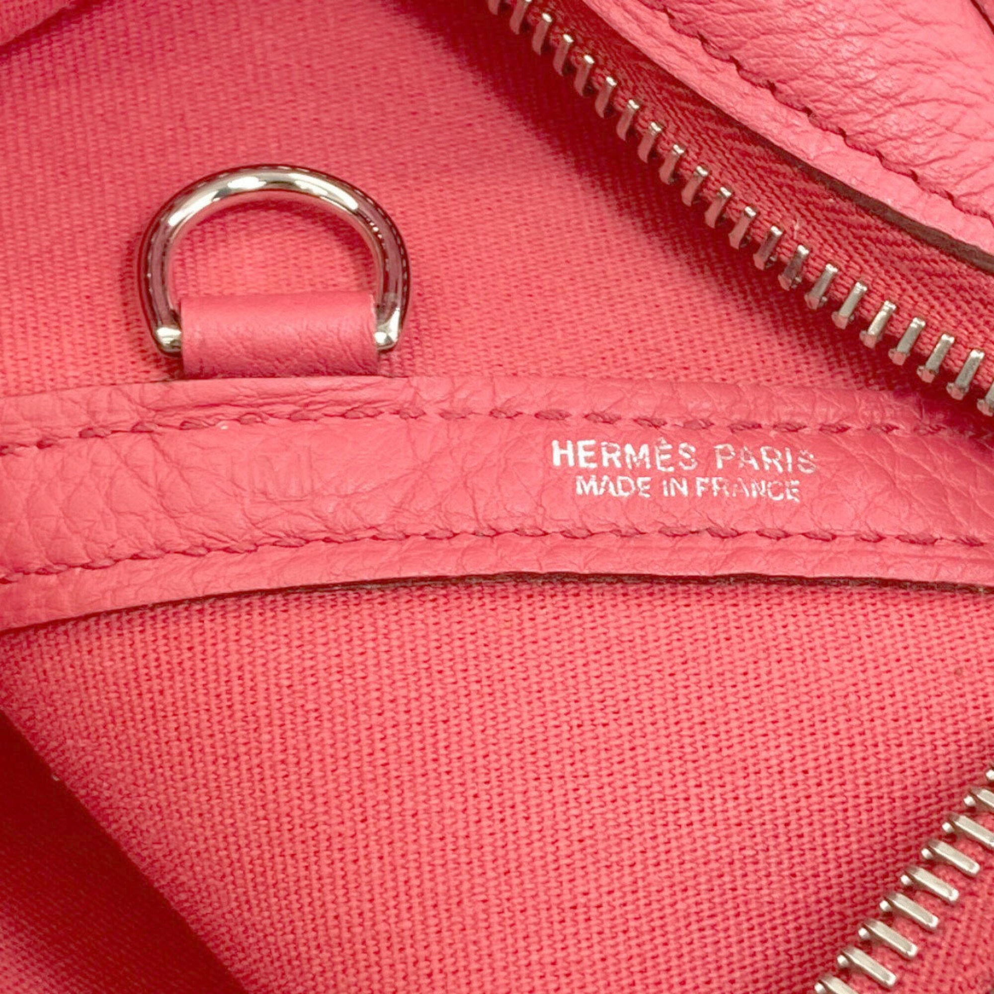 Hermes Pink Toile Officier Tote Bag (Pre-Owned)