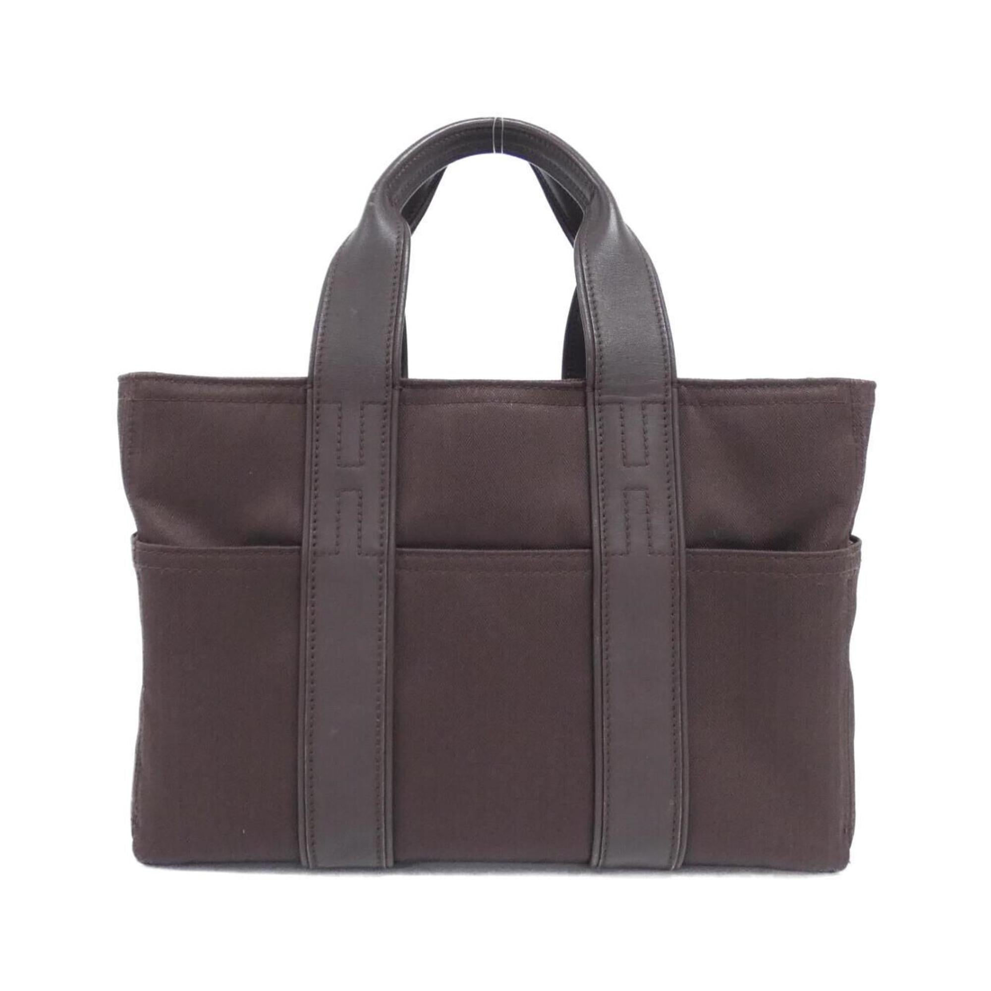 Hermes Havane Toile Chevron Handbag (Pre-Owned)