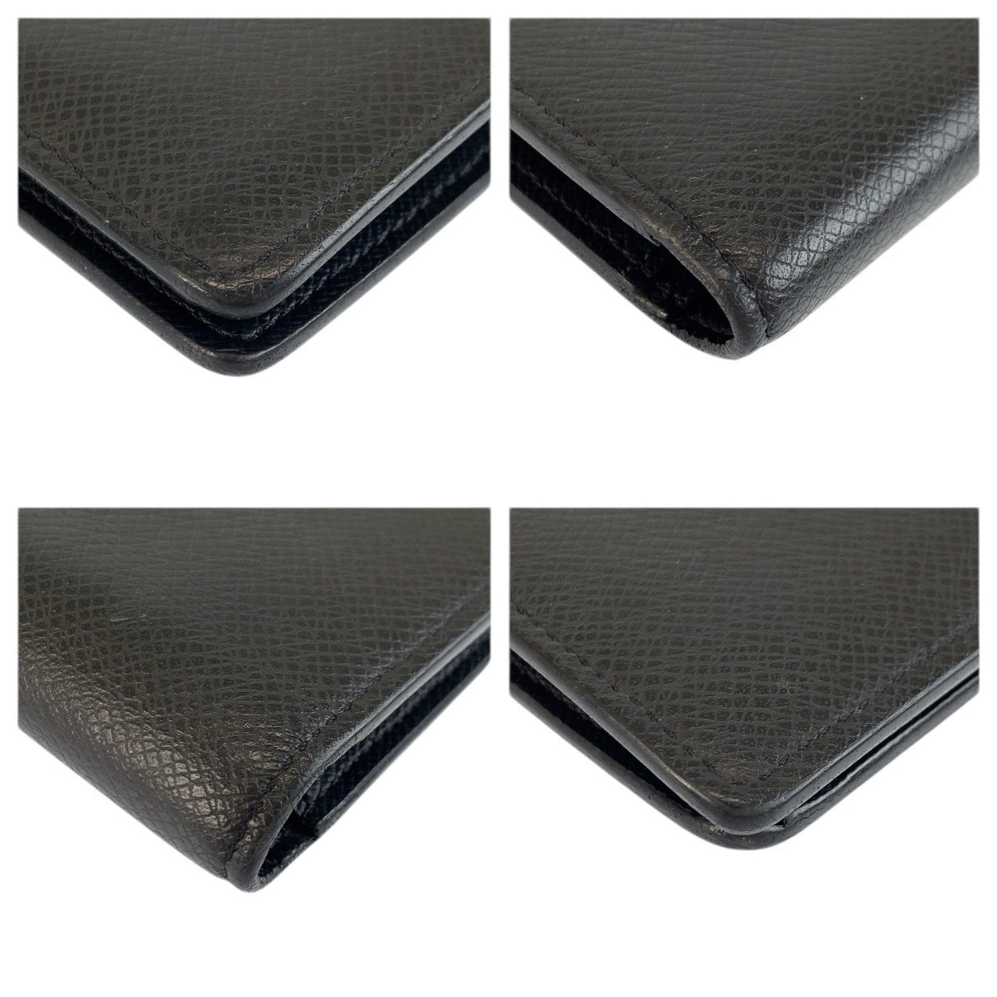 Louis Vuitton Black Noir Taiga Leather Coin Purse/Coin Case (Pre-Owned)