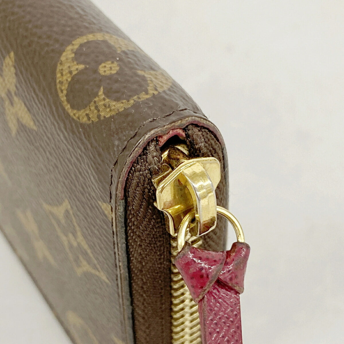 Louis Vuitton Brown Fuchsia Long Wallet (Bi-Fold) (Pre-Owned)