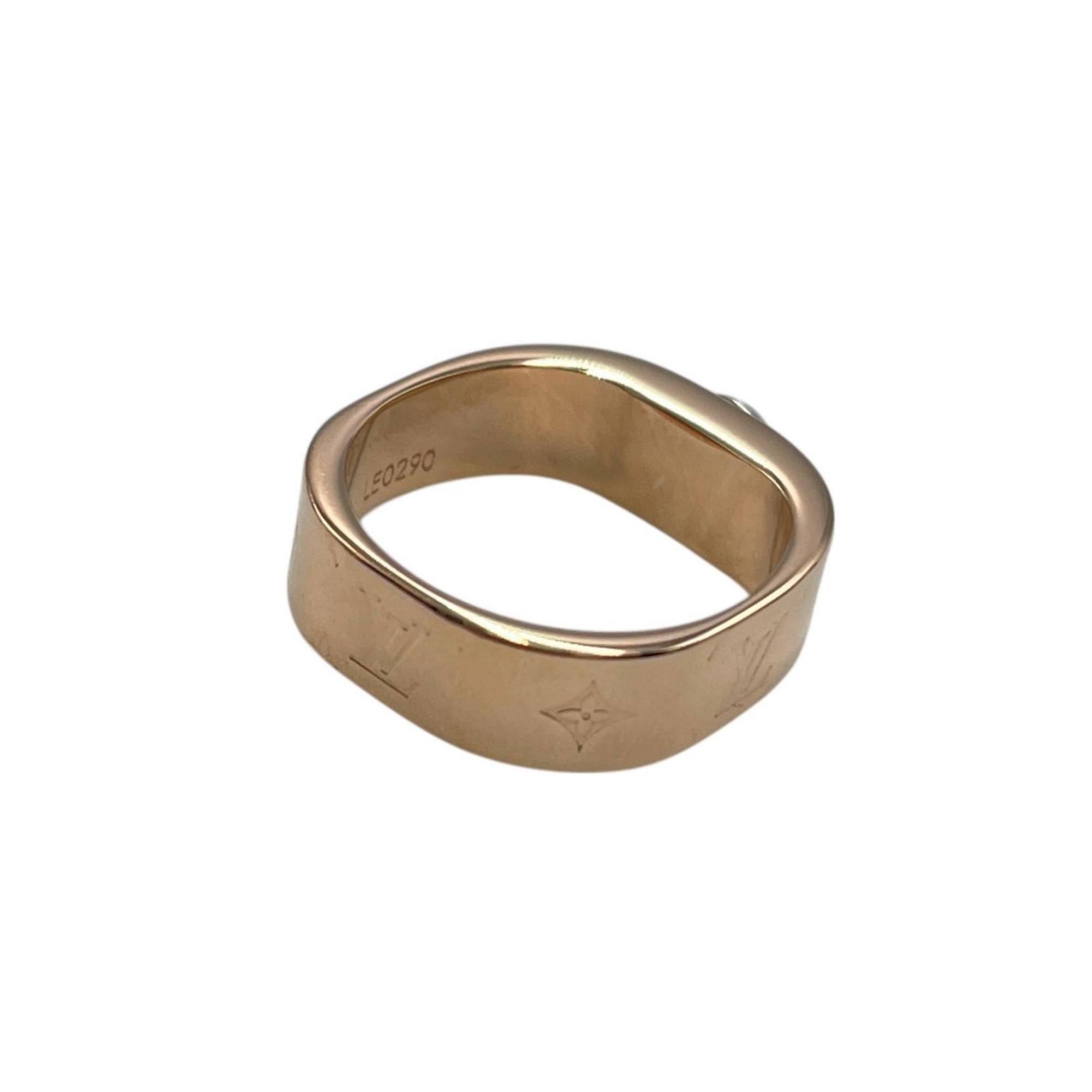 Louis Vuitton Pink Gold Metal Band Ring (Pre-Owned)