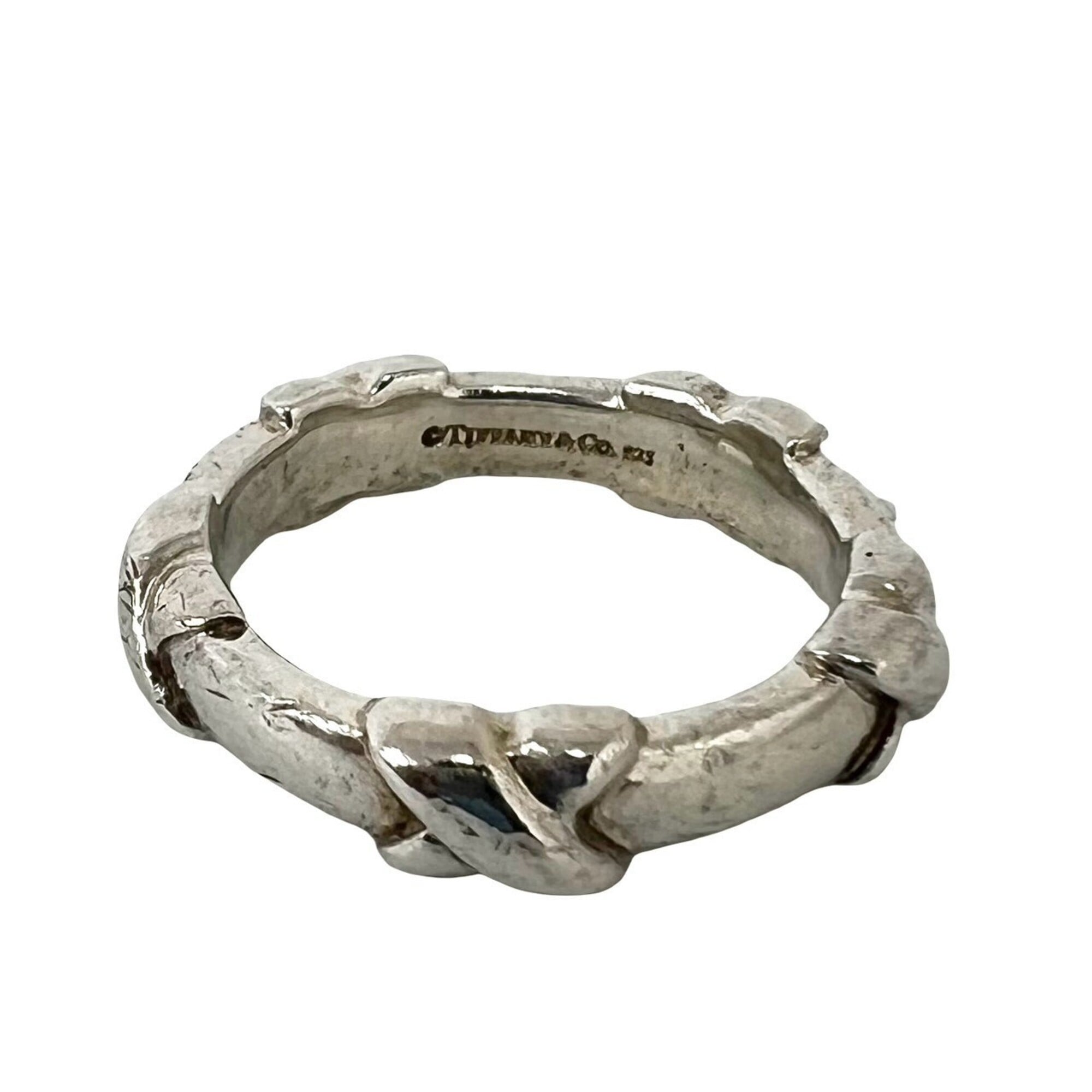 Tiffany Silver Silver 925 Band Ring (Pre-Owned)