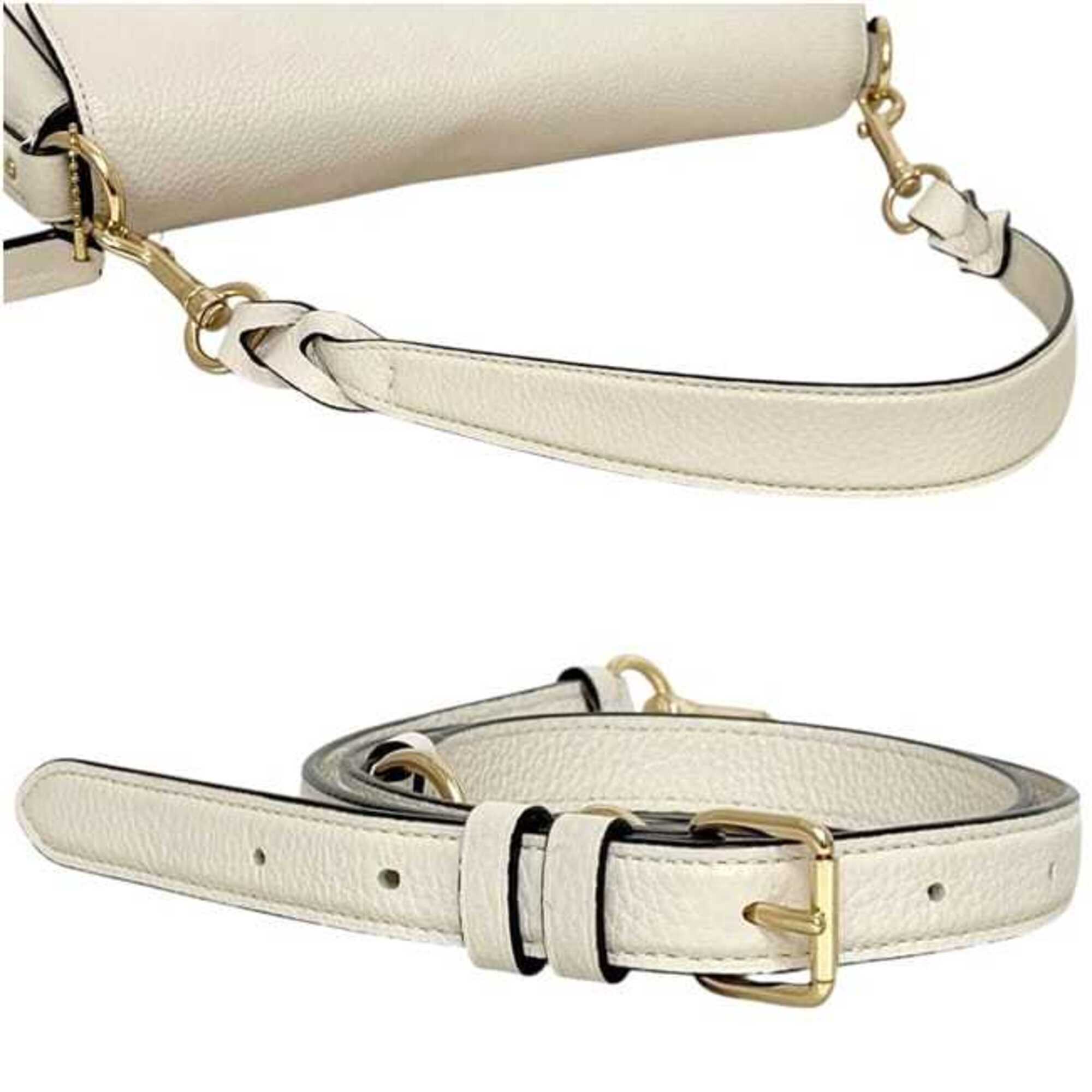 Coach White Leather Shoulder Bag (Pre-Owned)