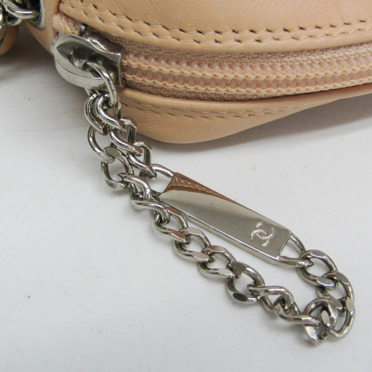 Chanel Ligne Cambon Light Beige Leather Handbag (Pre-Owned)