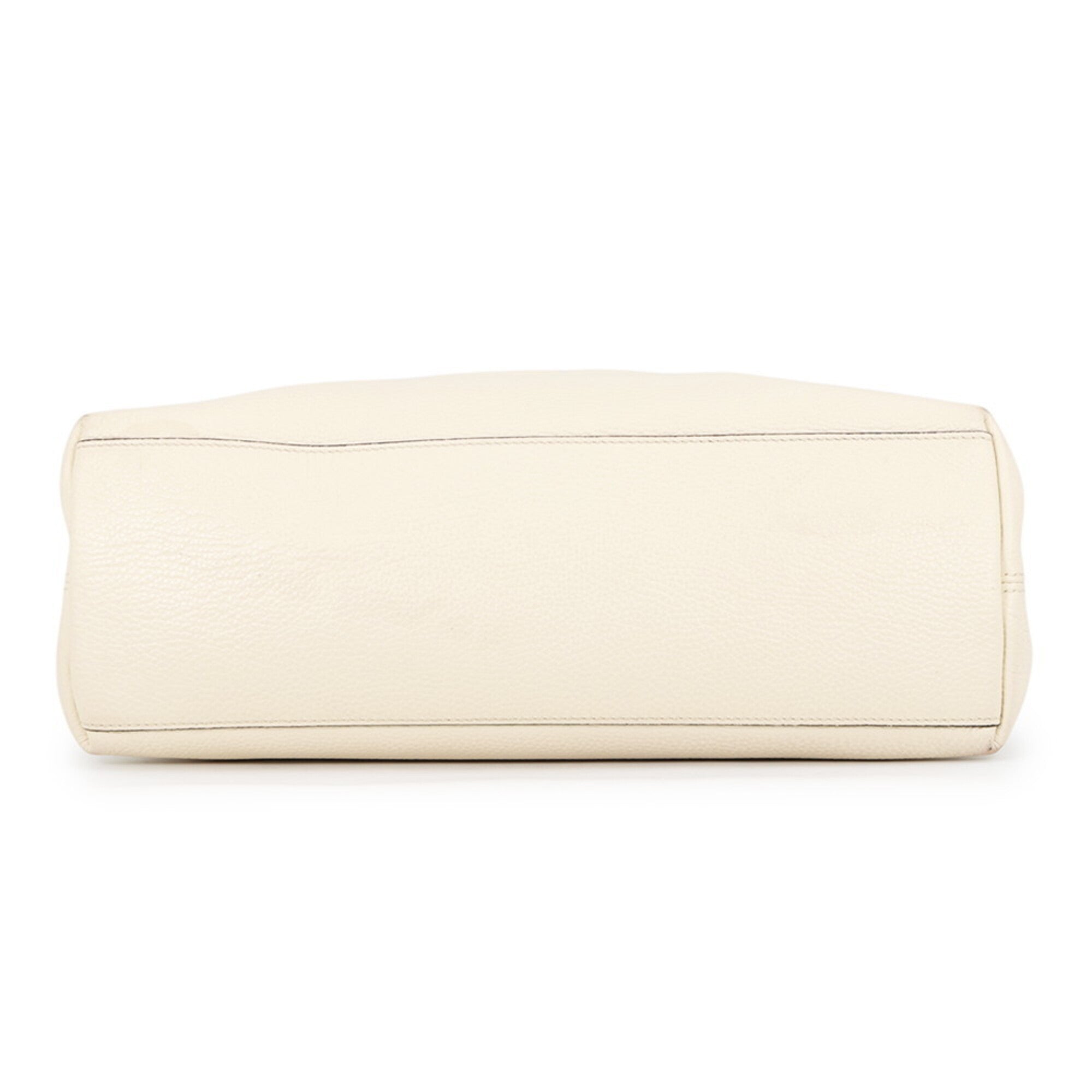 Gucci Ivory Leather Handbag Tote Bag (Pre-Owned)