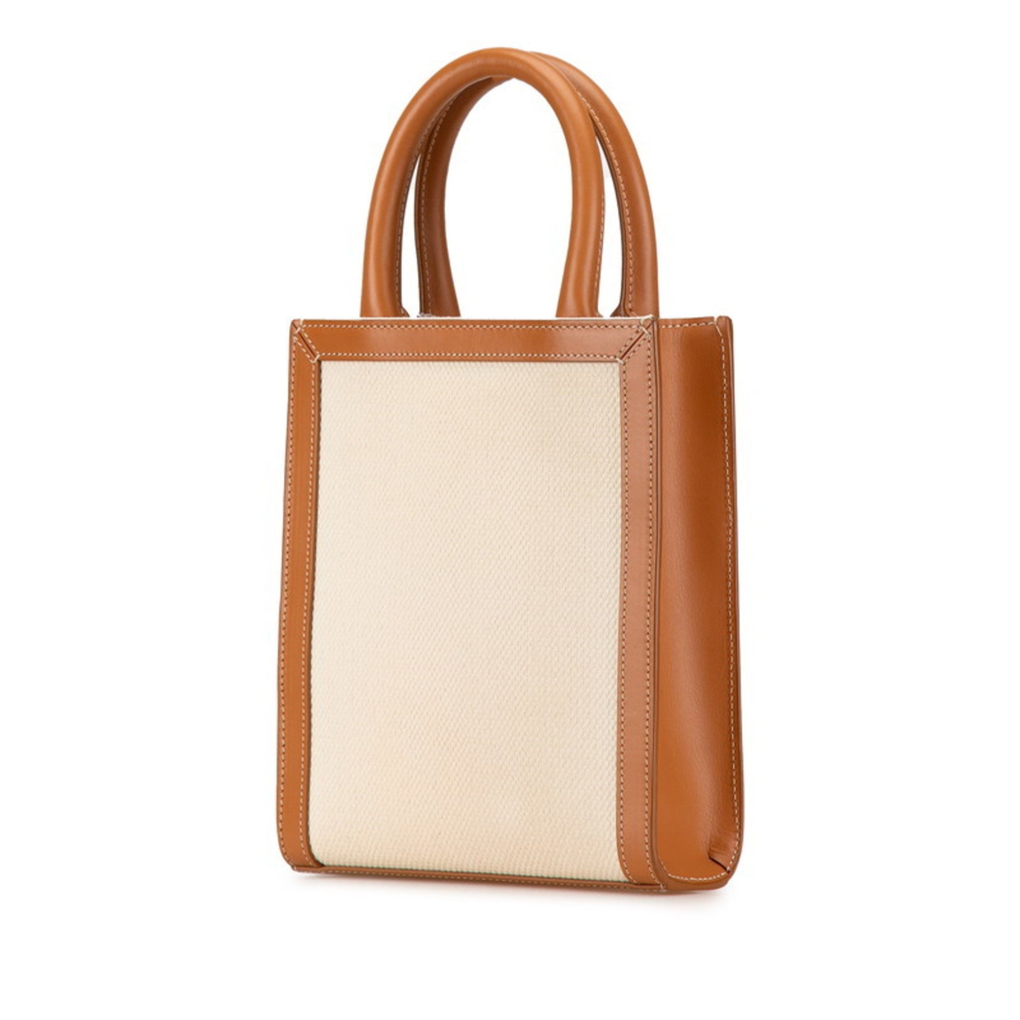 Celine Canvas Leather Handbag Shoulder Bag (Pre-Owned)