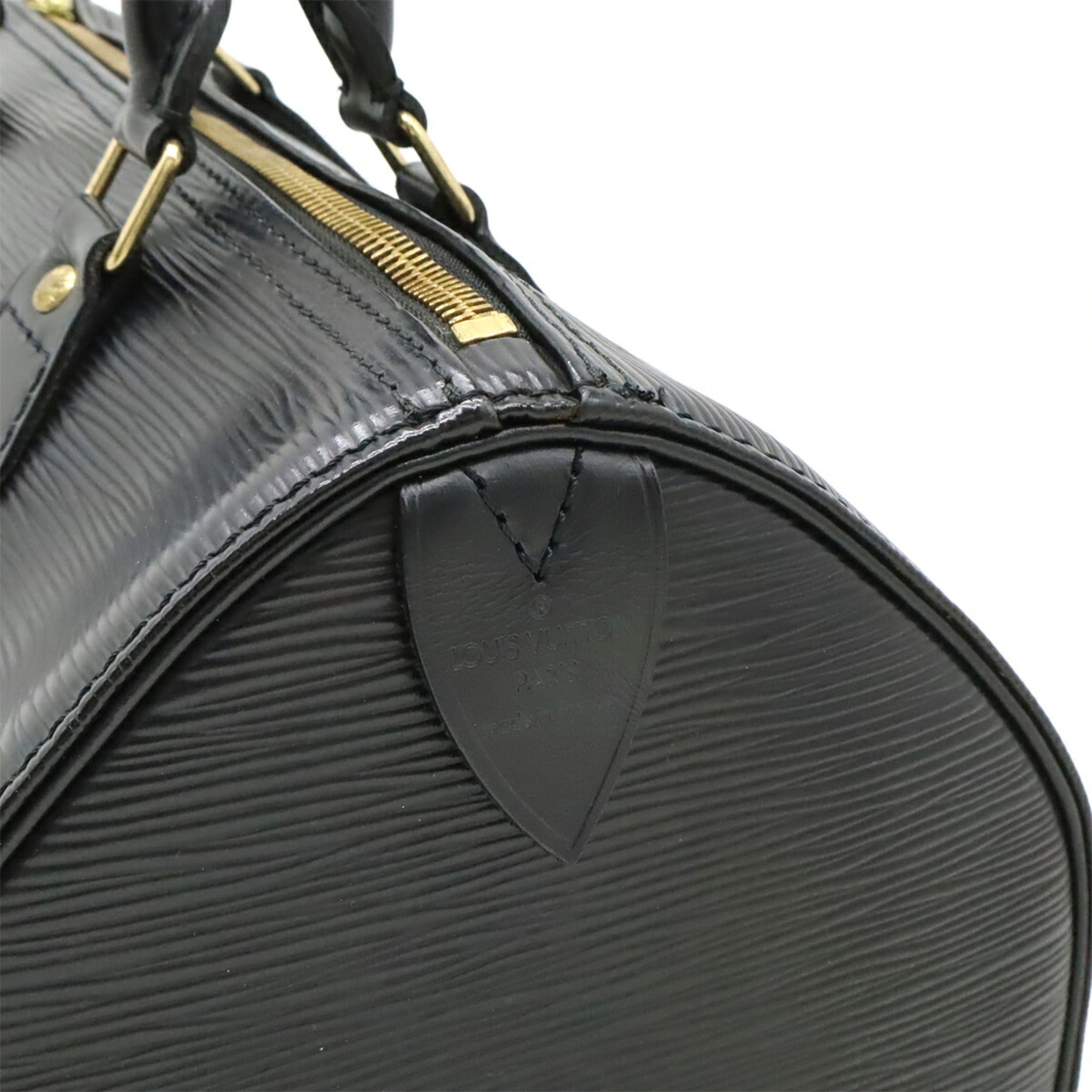 Louis Vuitton Black Noir Epi Leather Boston Bag Handbag (Pre-Owned)