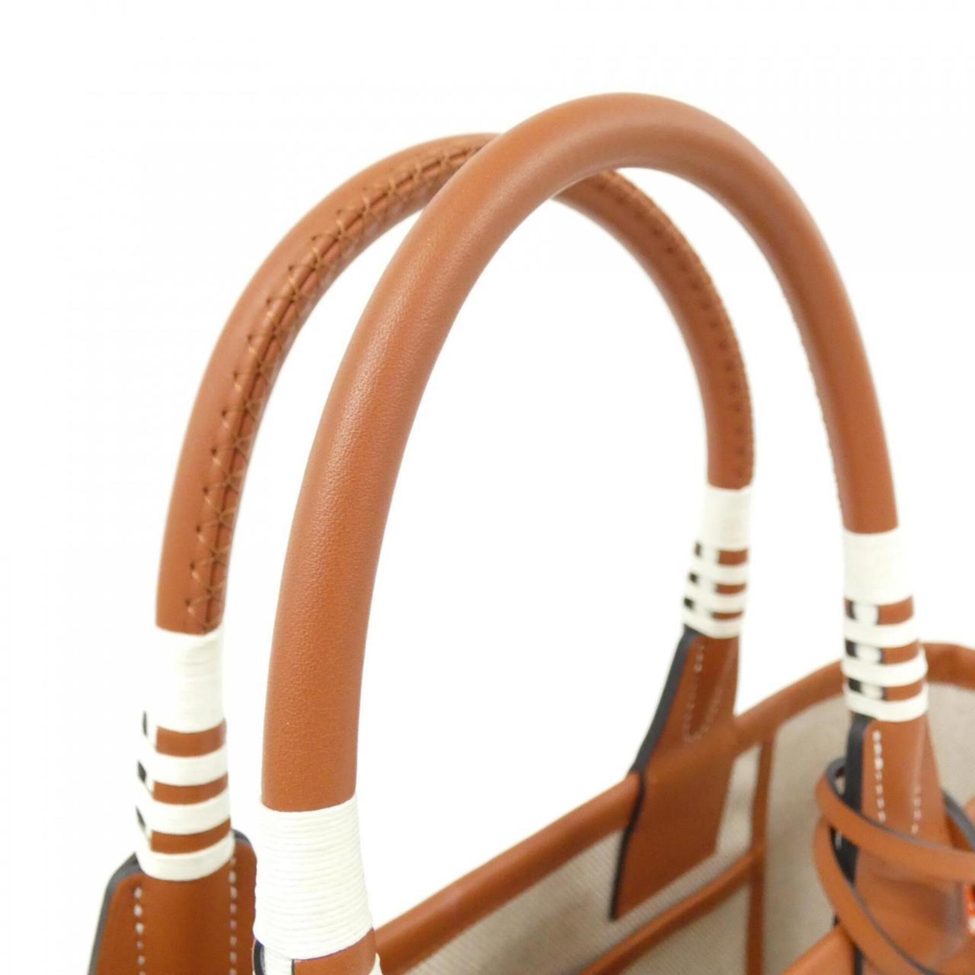 Hermes Beige Capucine Ecru Red Color Swift Leather Handbag (Pre-Owned)