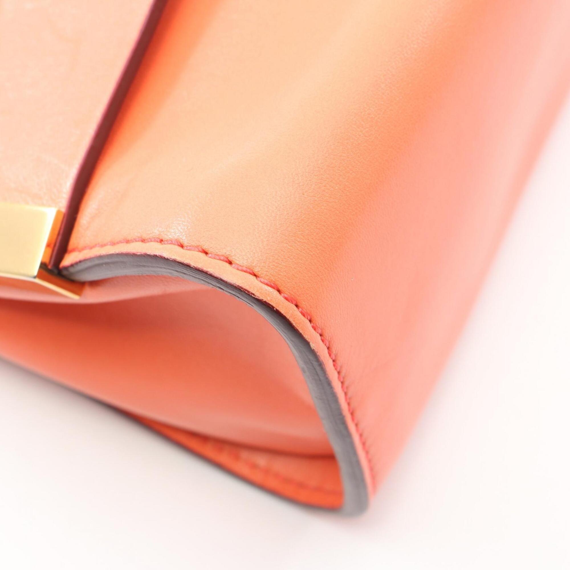 Chloé Orange Leather Handbag Shoulder Bag (Pre-Owned)