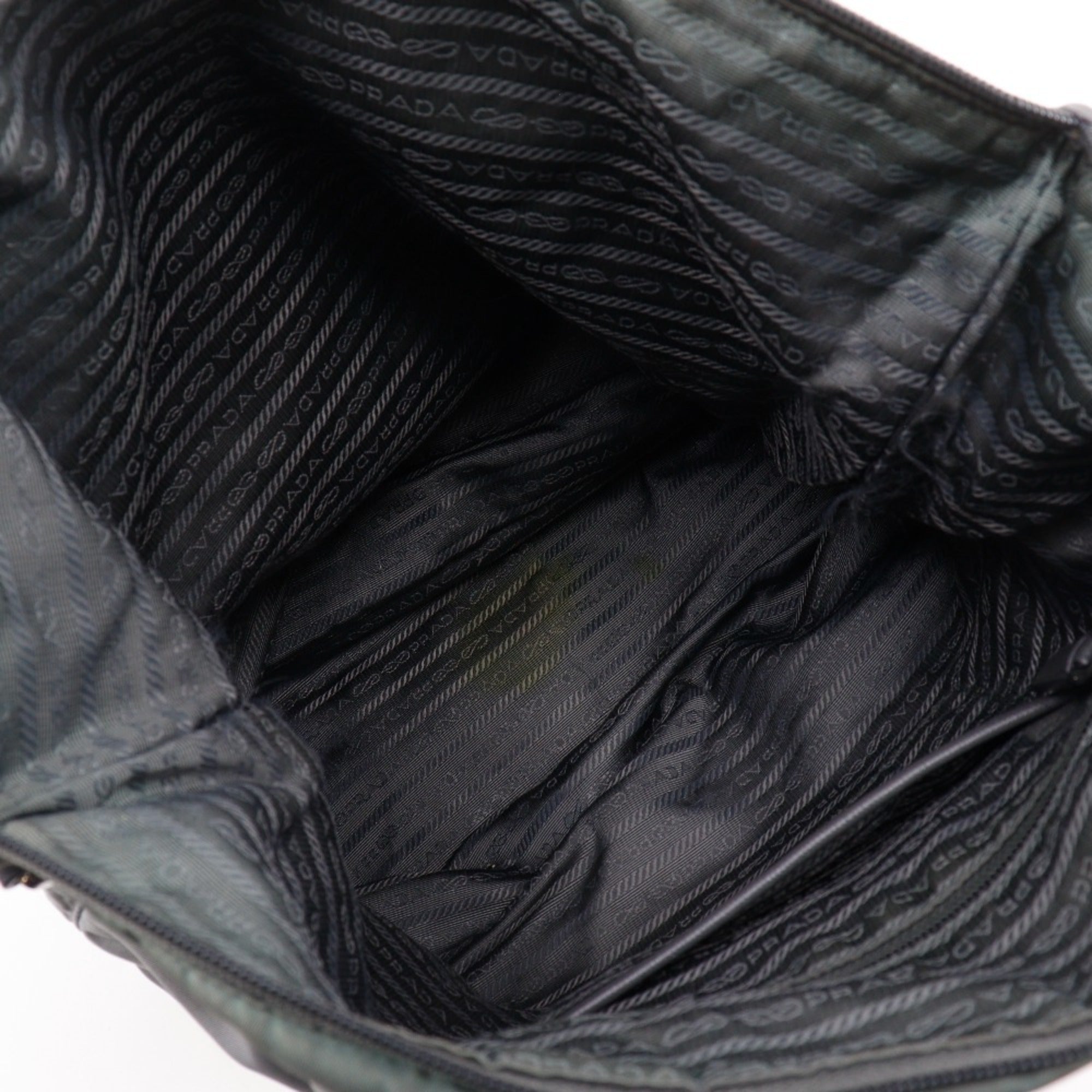 Prada Khaki Nylon Tote Bag (Pre-Owned)