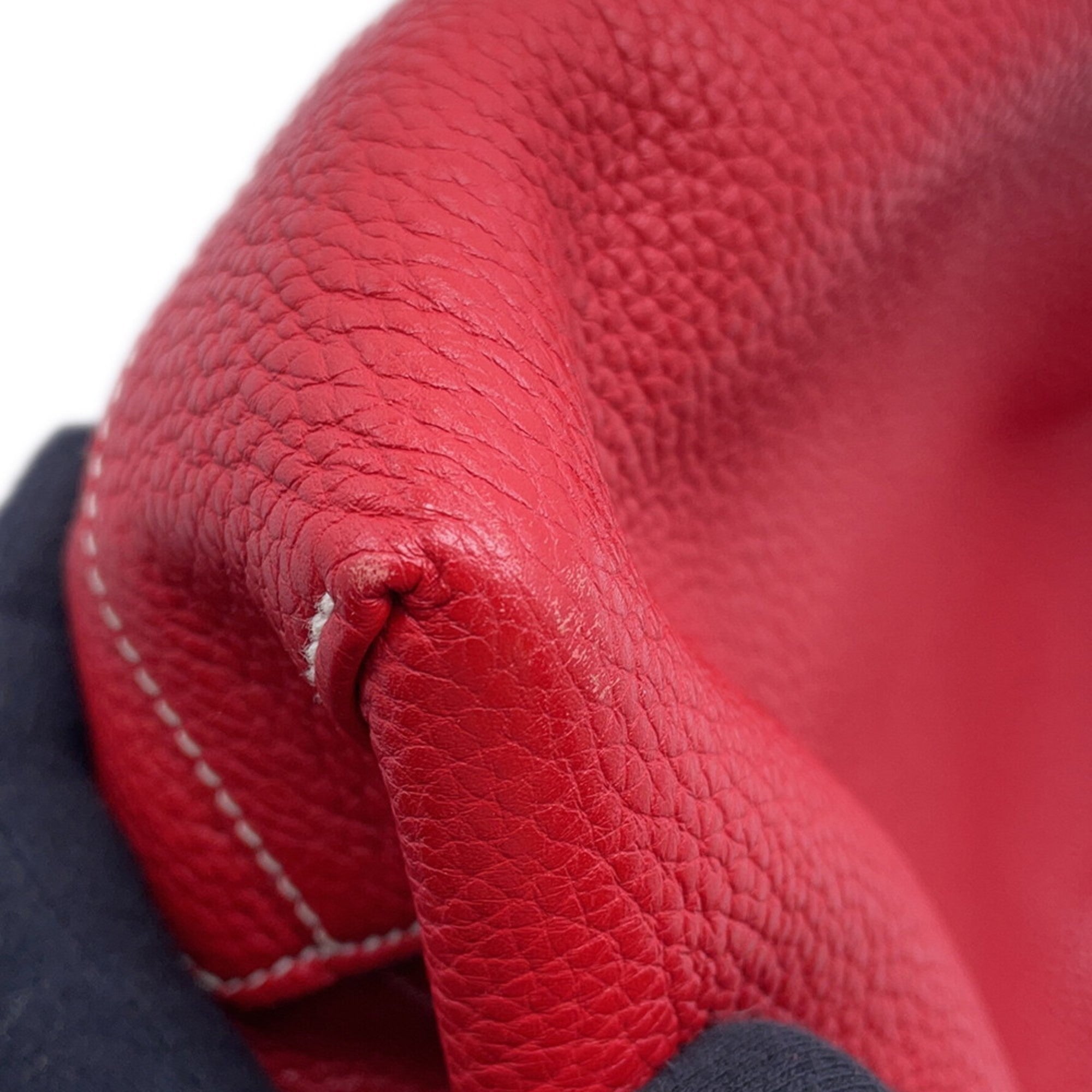 Hermes Bougainvillier Rouge Casaque Taurillon Clemence Leather Tote Bag (Pre-Owned)