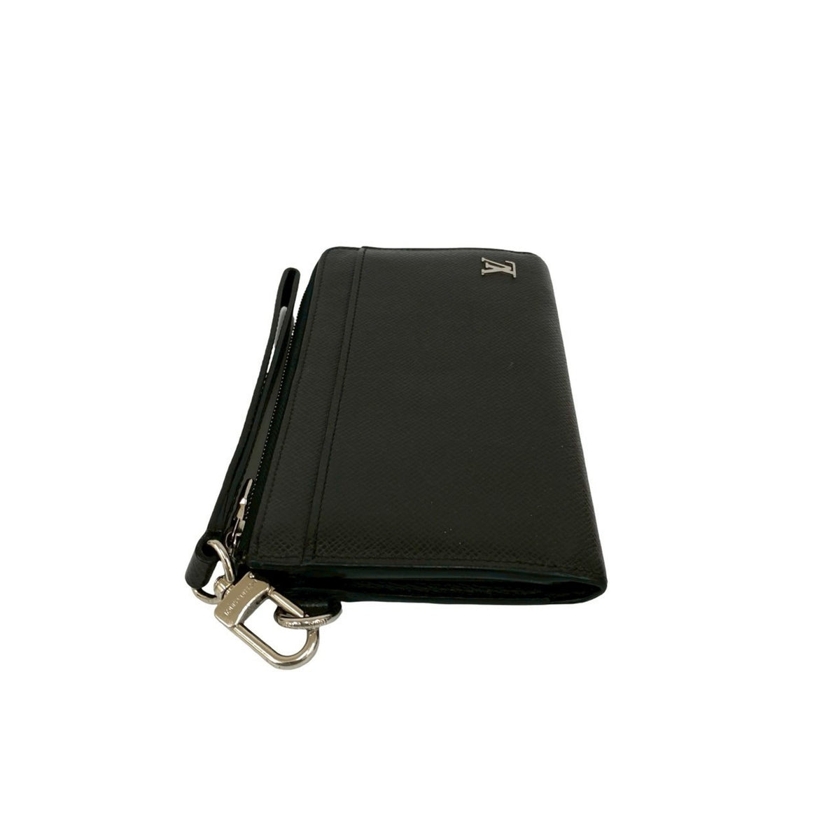 Louis Vuitton Black Leather Long Wallet (Bi-Fold) (Pre-Owned)