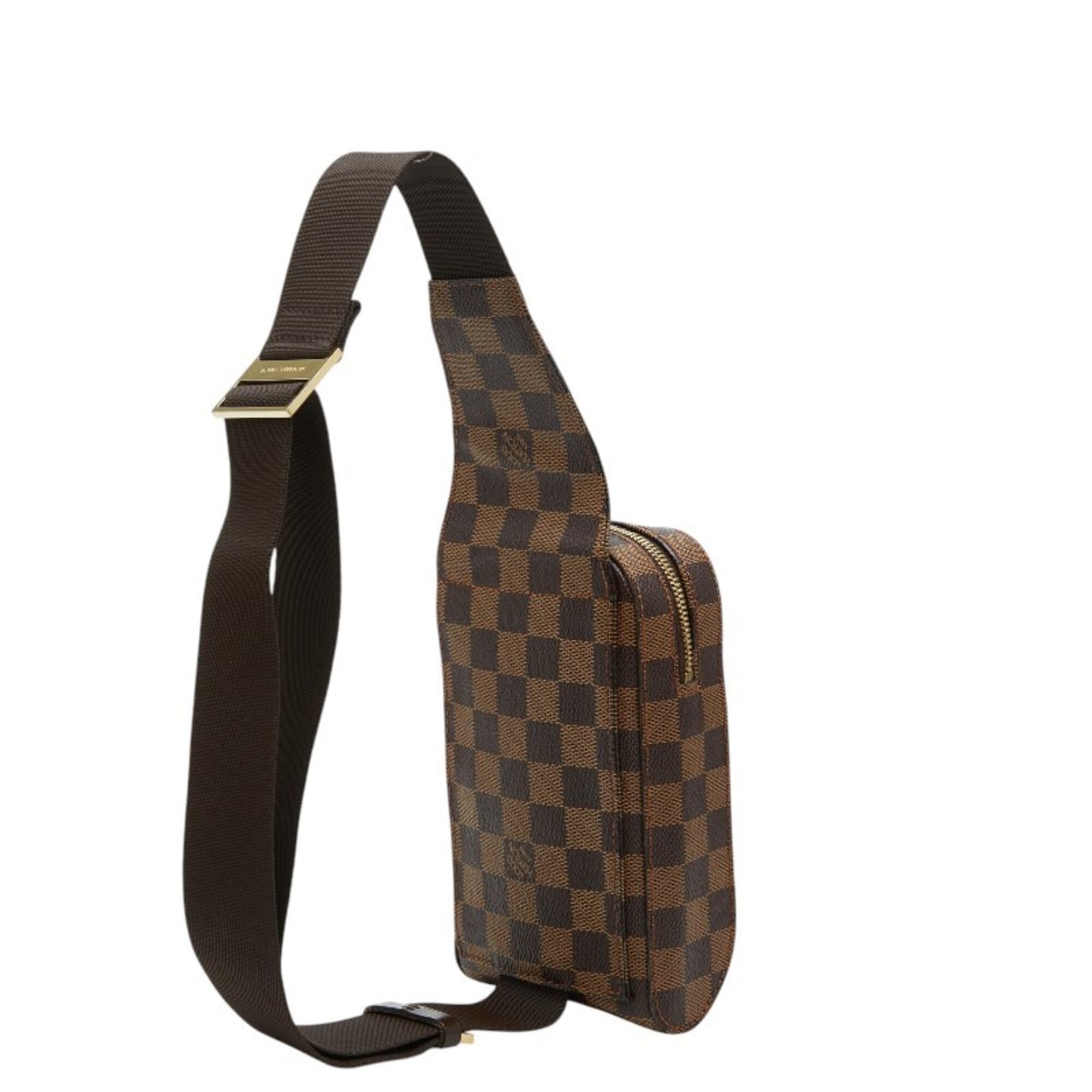 Louis Vuitton Damier Brown Pvc Leather Fanny Pack Shoulder Bag Sling Bag (Pre-Owned)