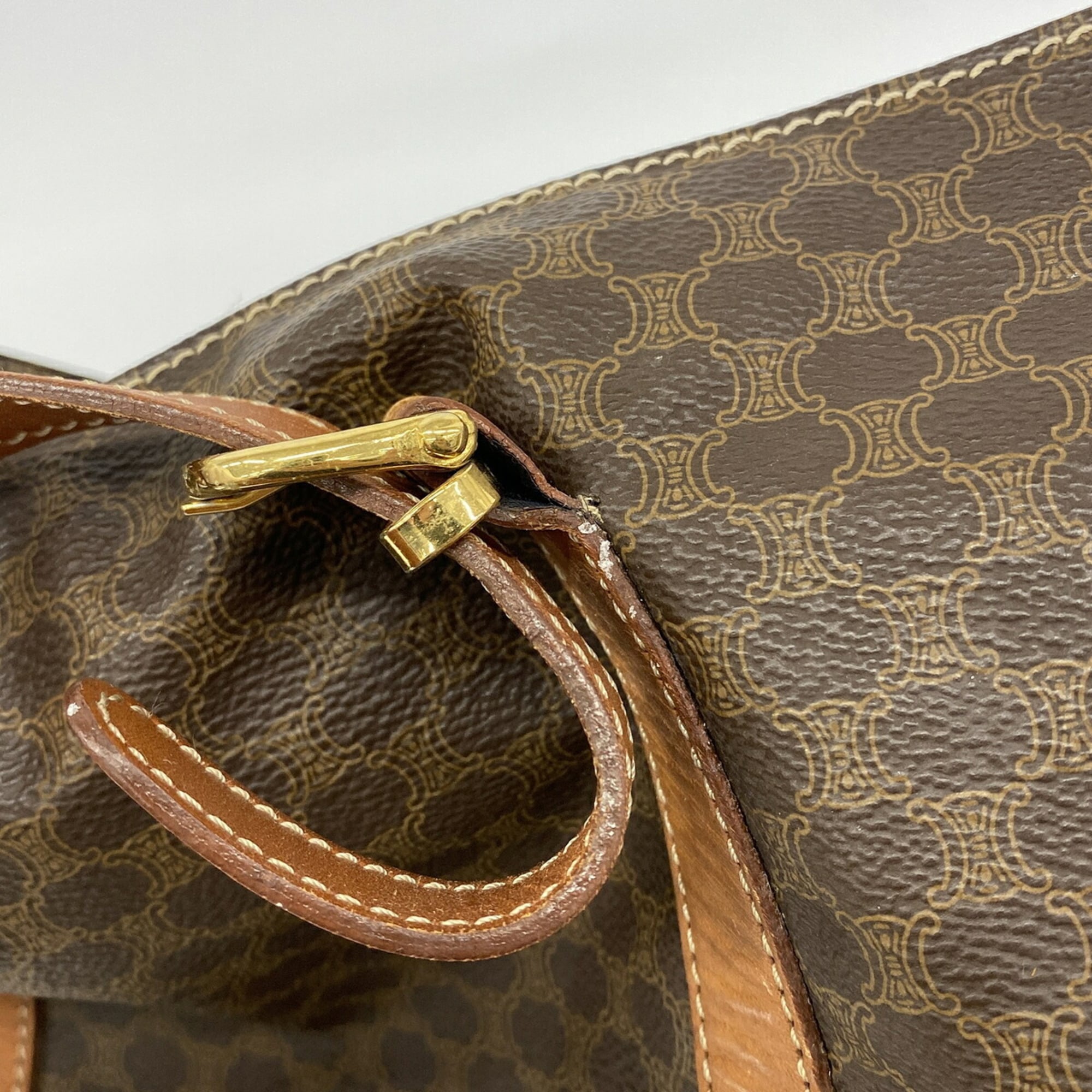 Celine Brown Pvc Tote Bag (Pre-Owned)
