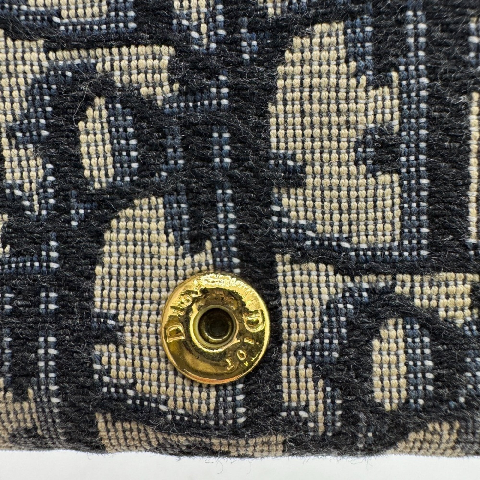 Christian Dior Navy Canvas Wallet (Tri-Fold) (Pre-Owned)
