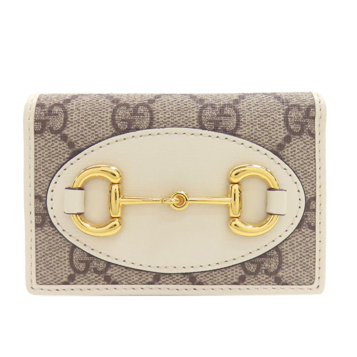 Gucci Brown White Pvc Leather Wallet (Bi-Fold) (Pre-Owned)