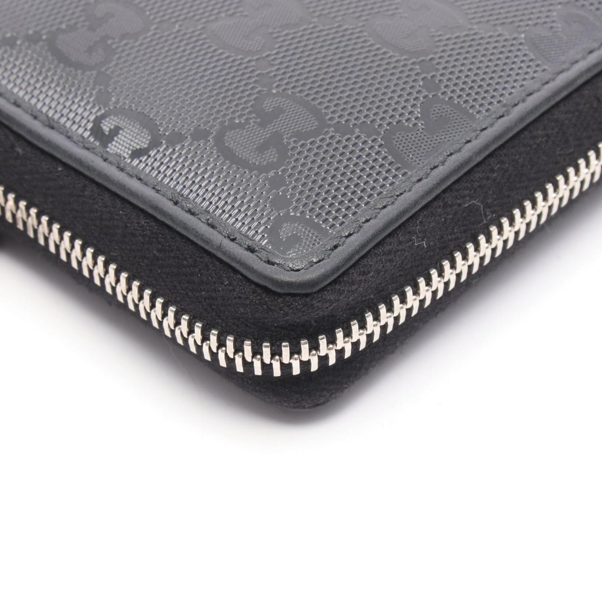 Gucci Black Pvc Leather Long Wallet (Bi-Fold) (Pre-Owned)