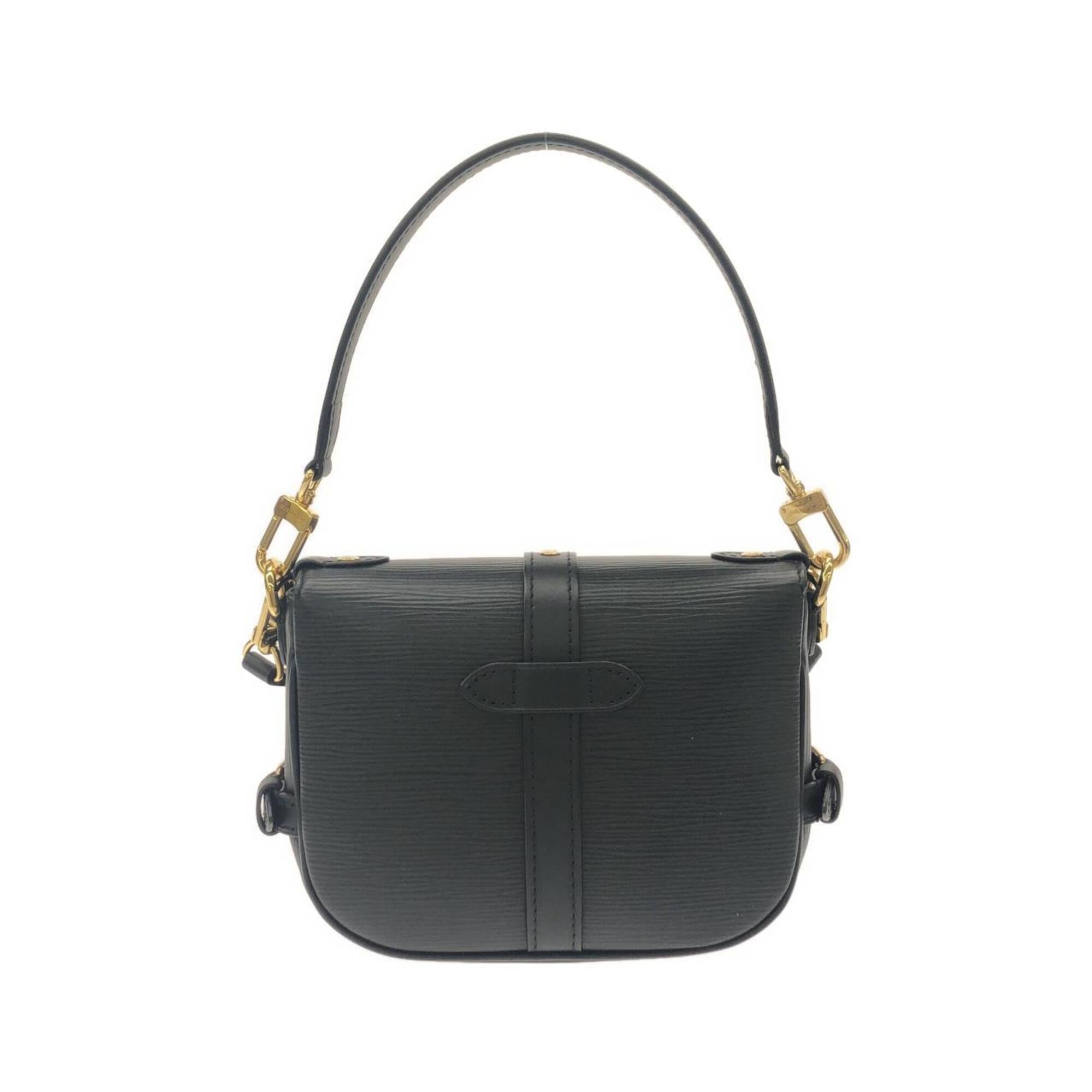 Louis Vuitton Black Leather Shoulder Bag (Pre-Owned)