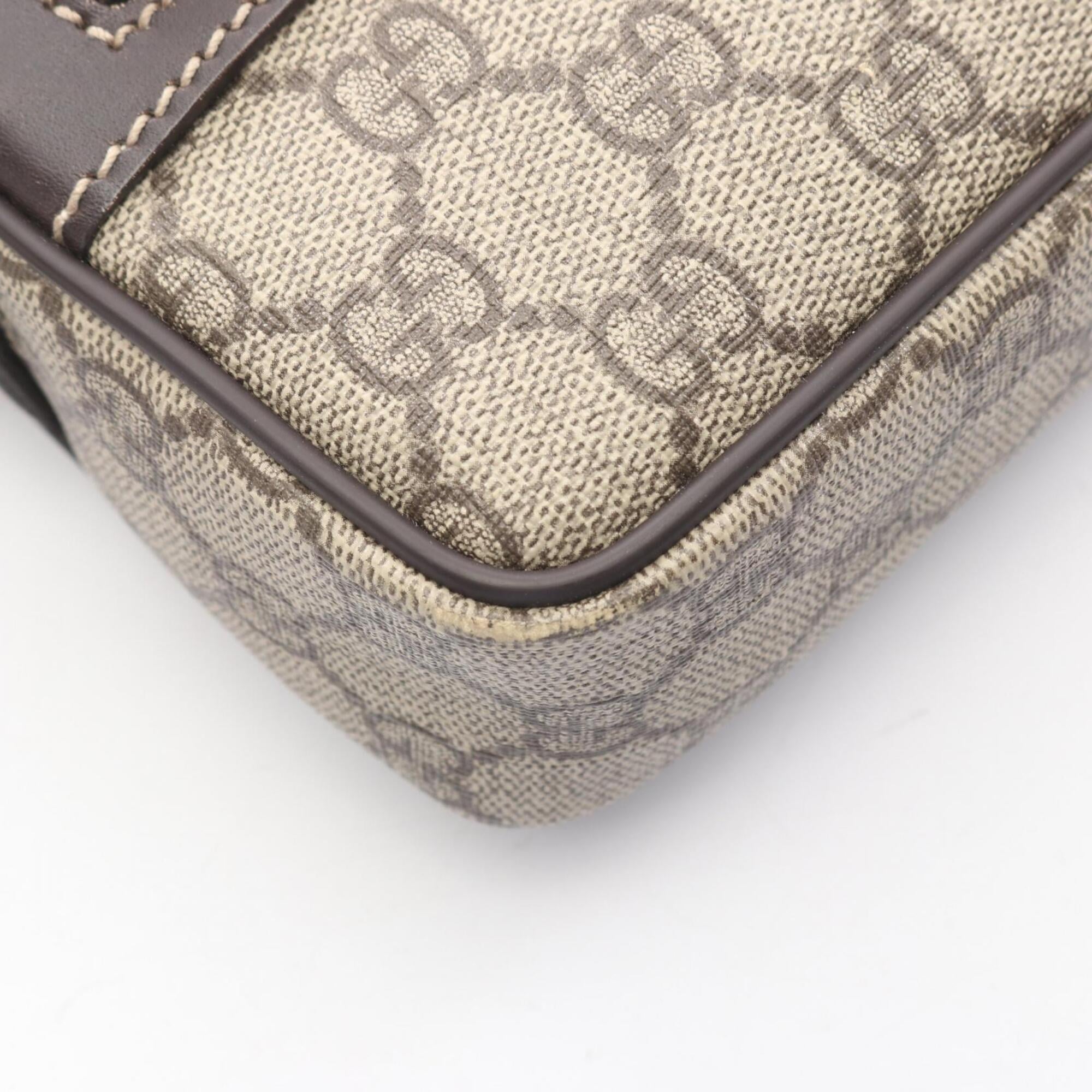 Gucci Beige Brown Pvc Leather Handbag Shoulder Bag (Pre-Owned)