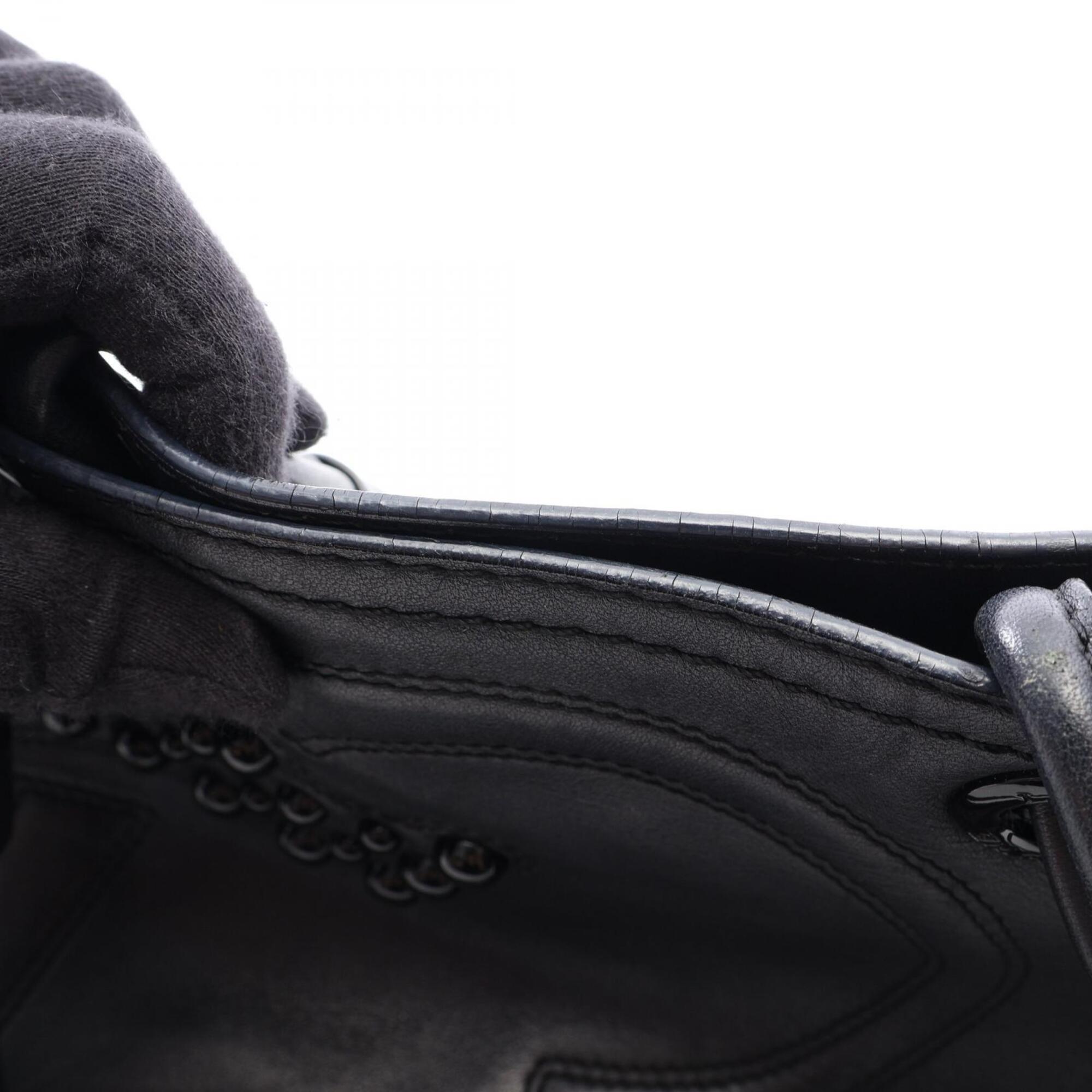 Loewe Black Leather Handbag Tote Bag (Pre-Owned)