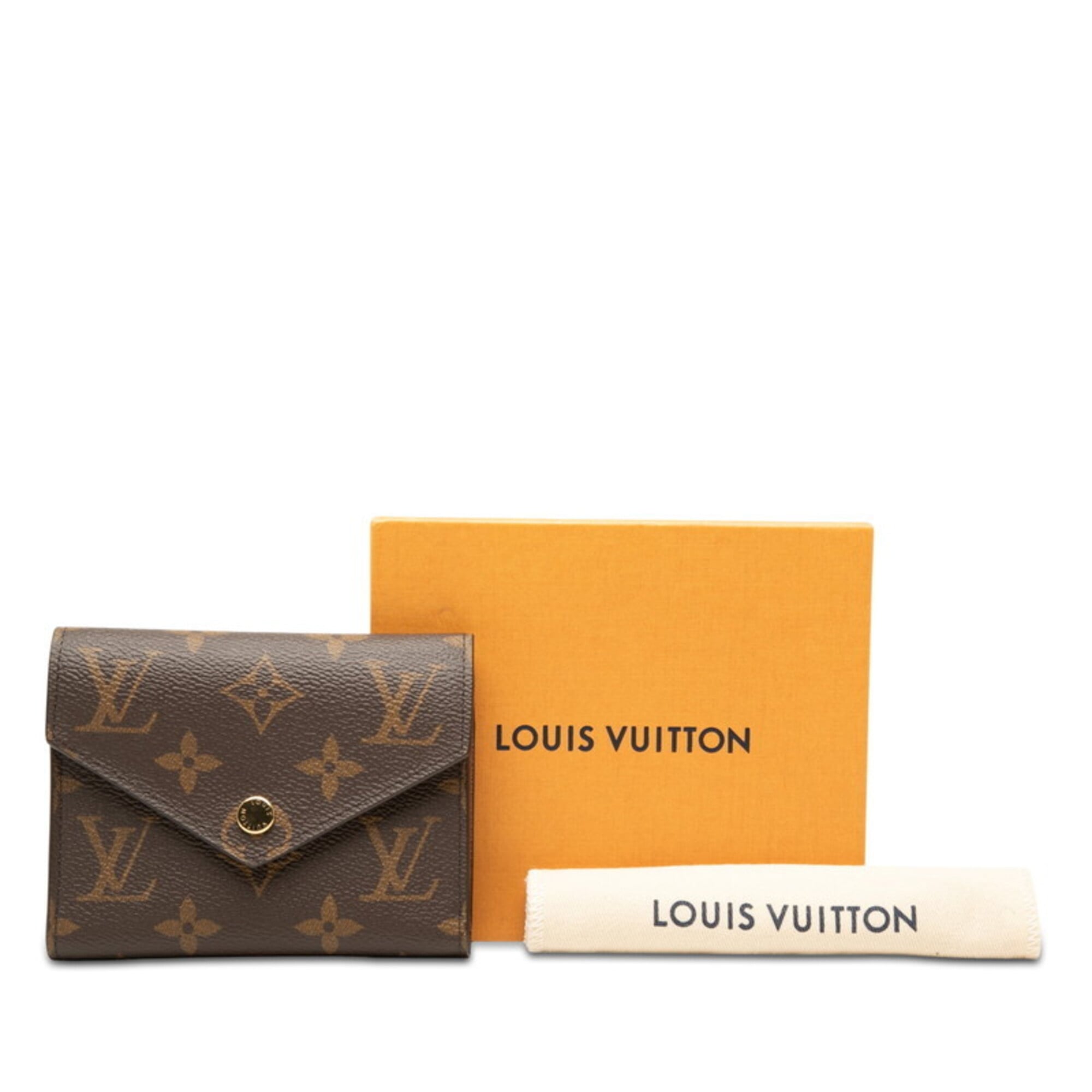Louis Vuitton Brown Pvc Leather Wallet (Tri-Fold) (Pre-Owned)