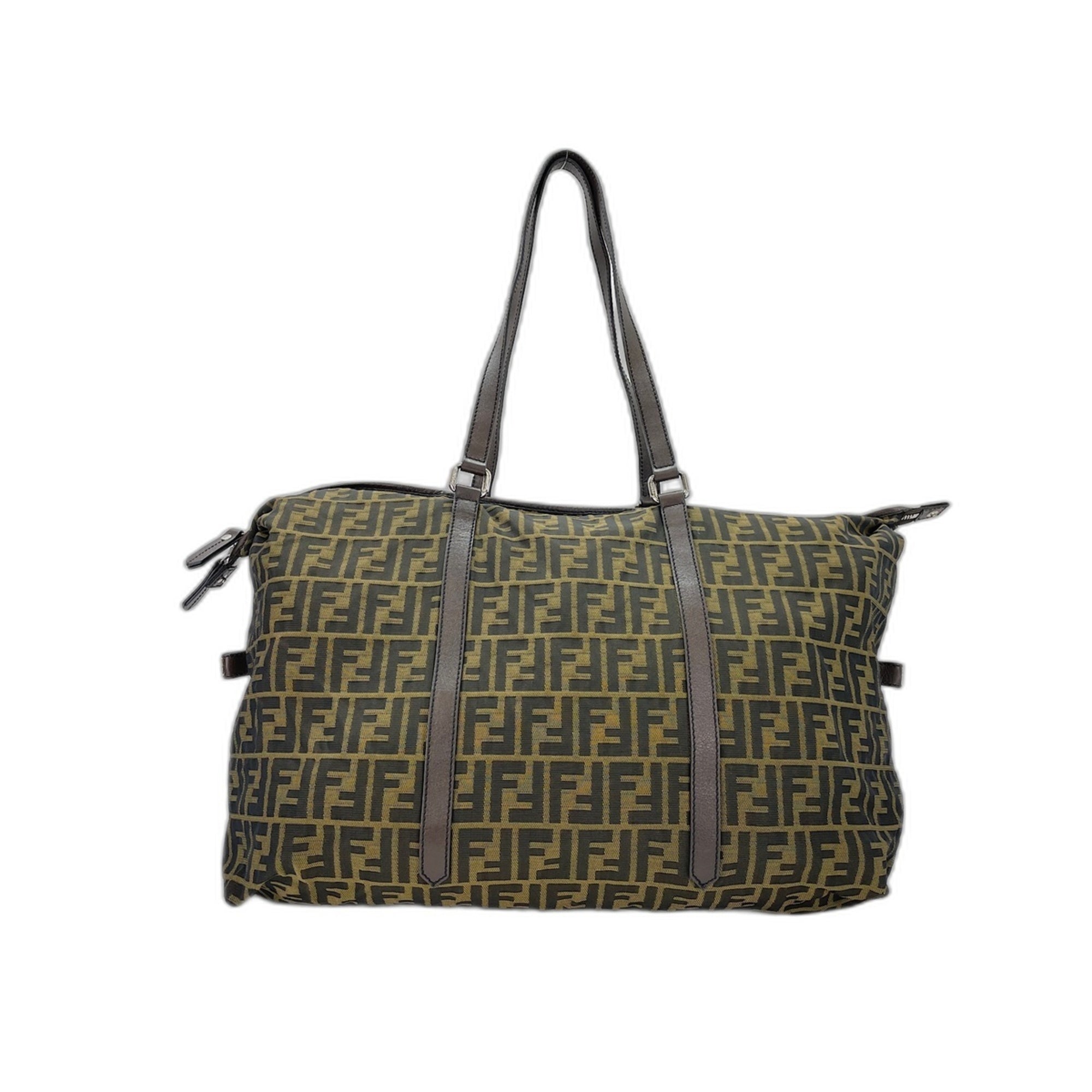 Fendi Brown Canvas Shoulder Bag (Pre-Owned)