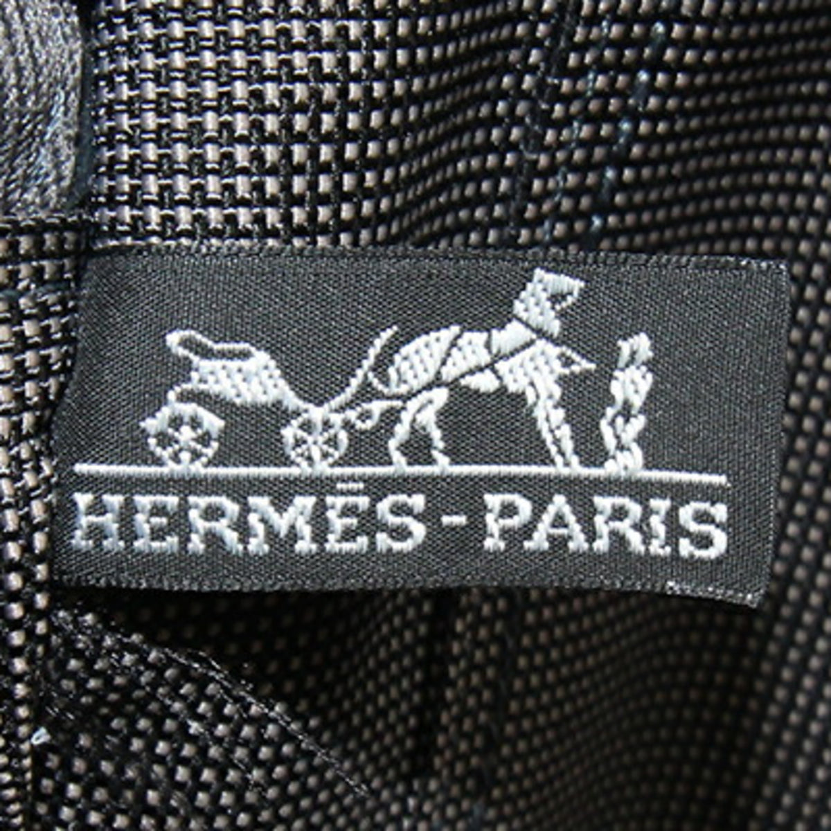 Hermes Her Line Gray Canvas Handbag Tote Bag (Pre-Owned)