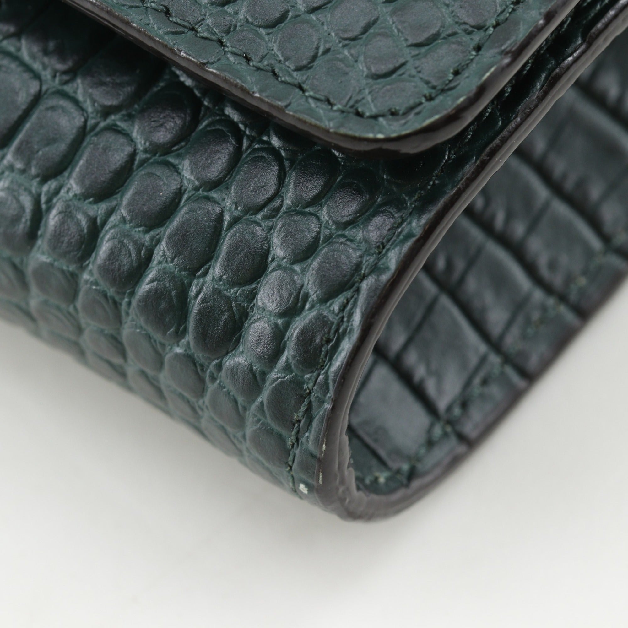 Jimmy Choo Green Leather Shoulder Bag (Pre-Owned)