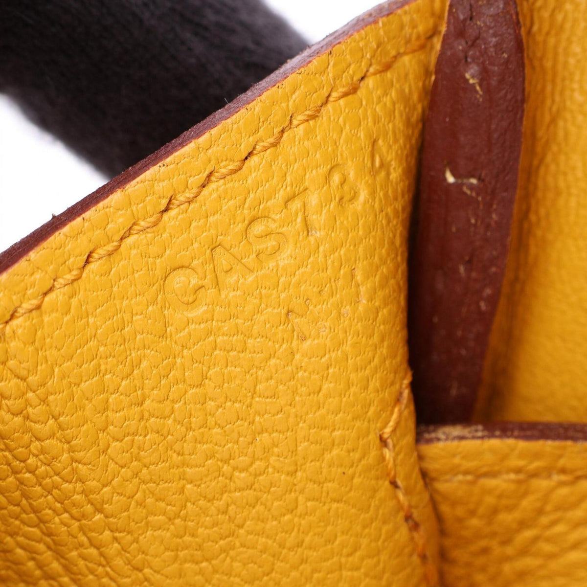 Hermes Yellow Togo Leather Handbag (Pre-Owned)