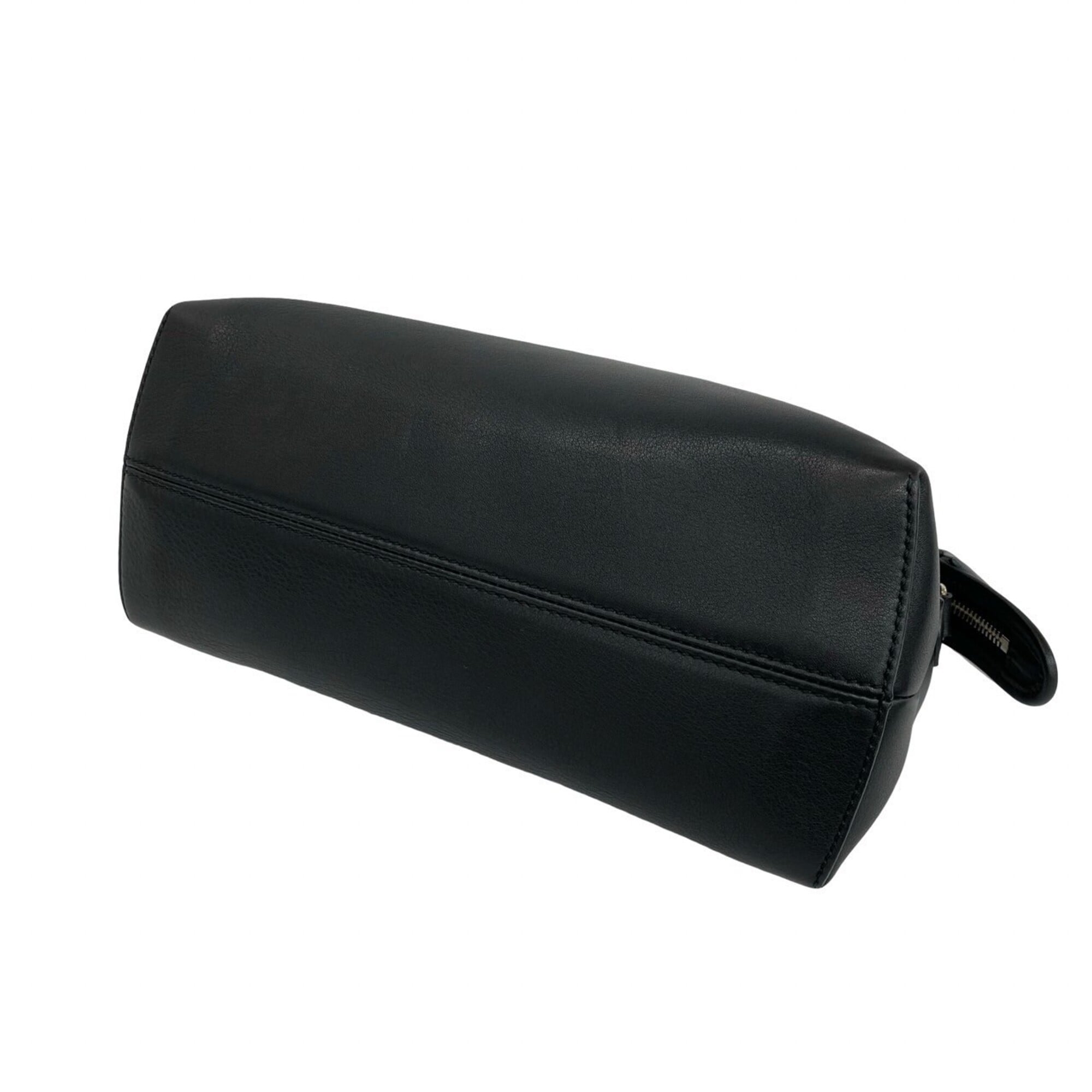Fendi Black Leather Handbag Shoulder Bag (Pre-Owned)