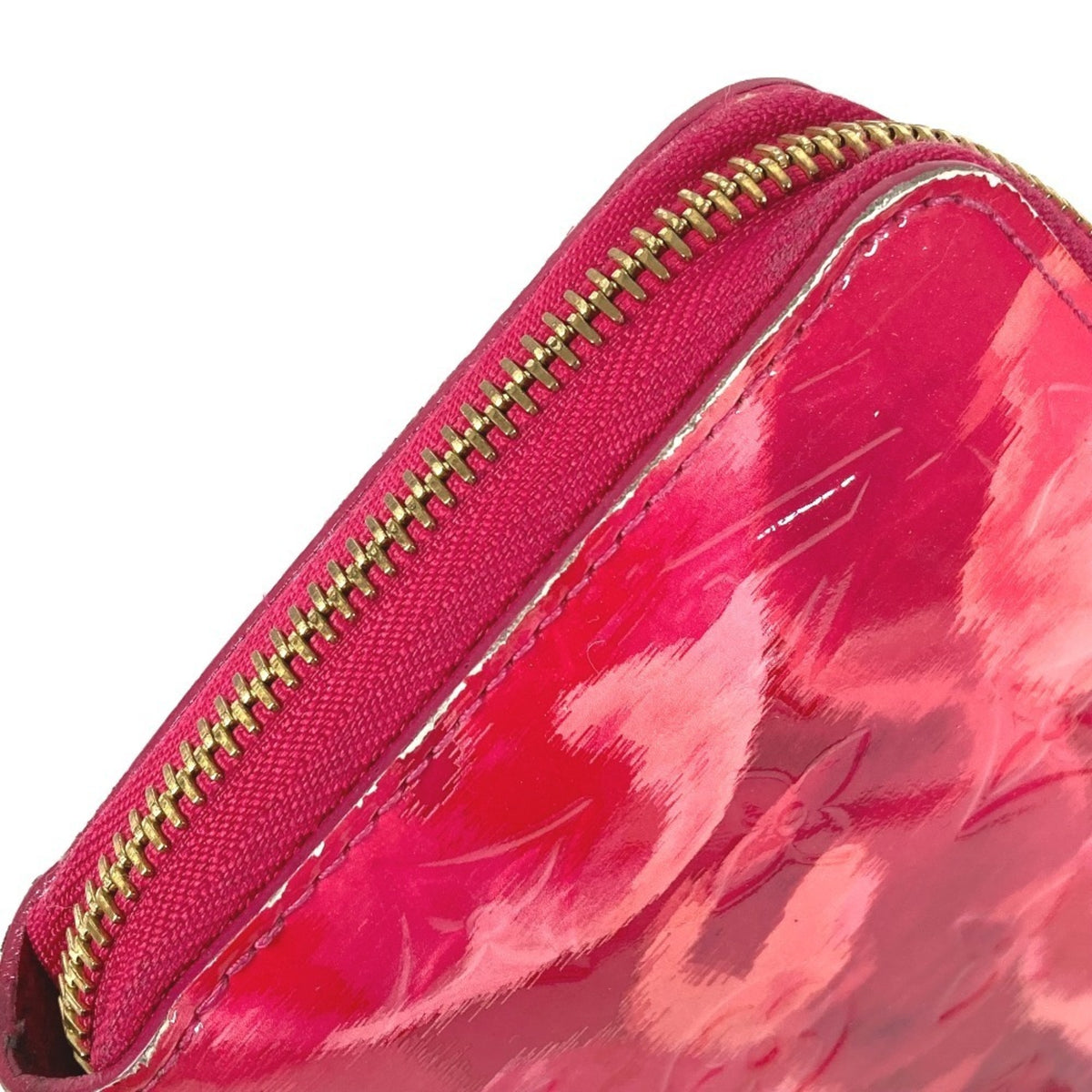Louis Vuitton Pink Patent Leather Long Wallet (Bi-Fold) (Pre-Owned)