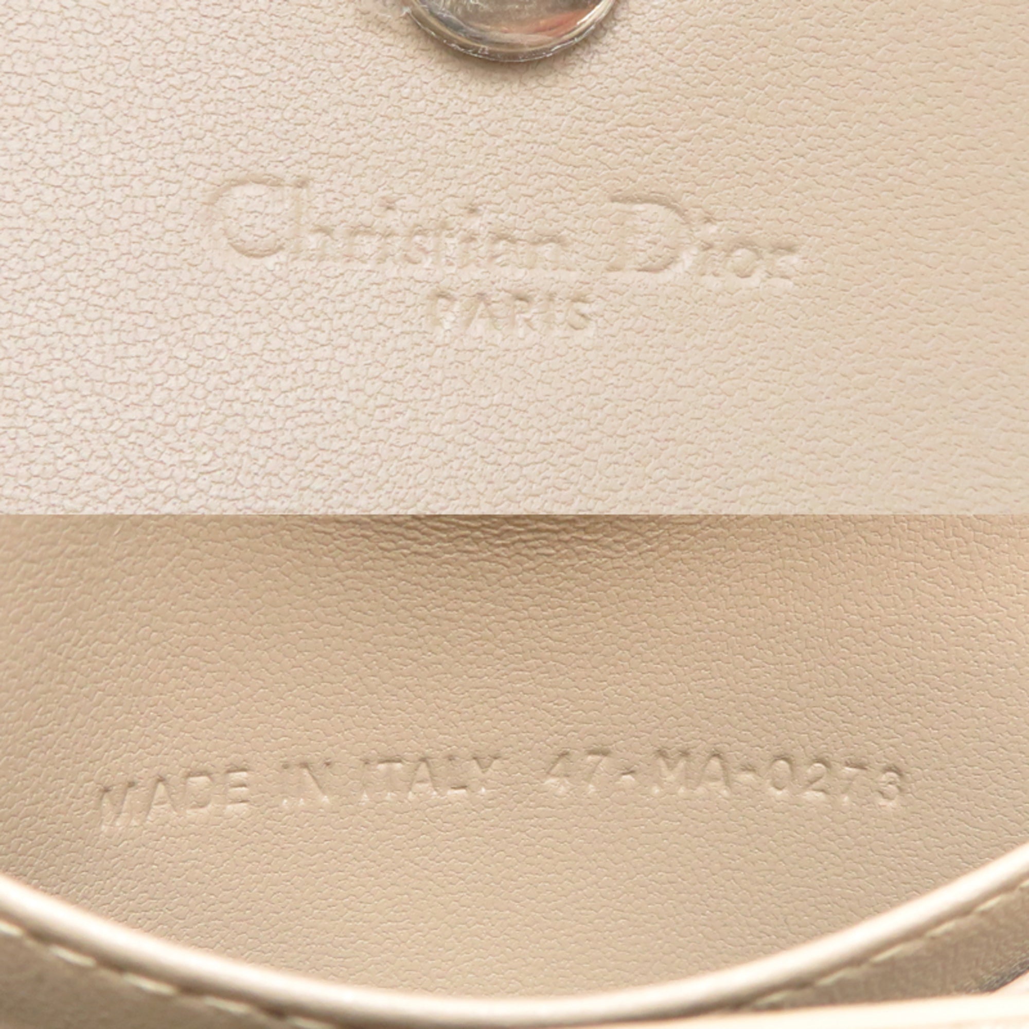 Christian Dior Beige Leather Coin Purse/Coin Case (Pre-Owned)