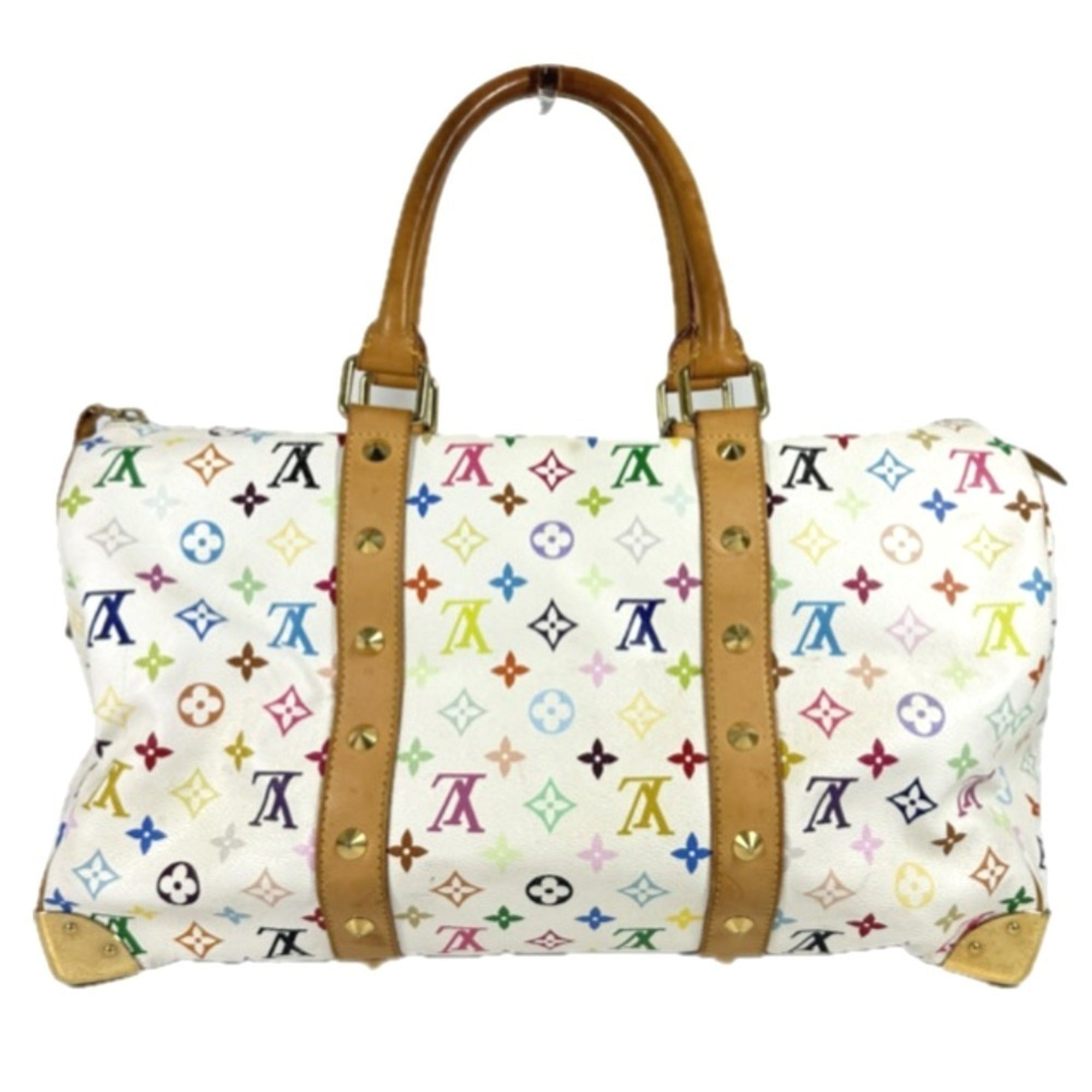 Louis Vuitton Blanc Monogram Multi-Color White Monogram Multicolore Boston Bag Handbag (Pre-Owned)
