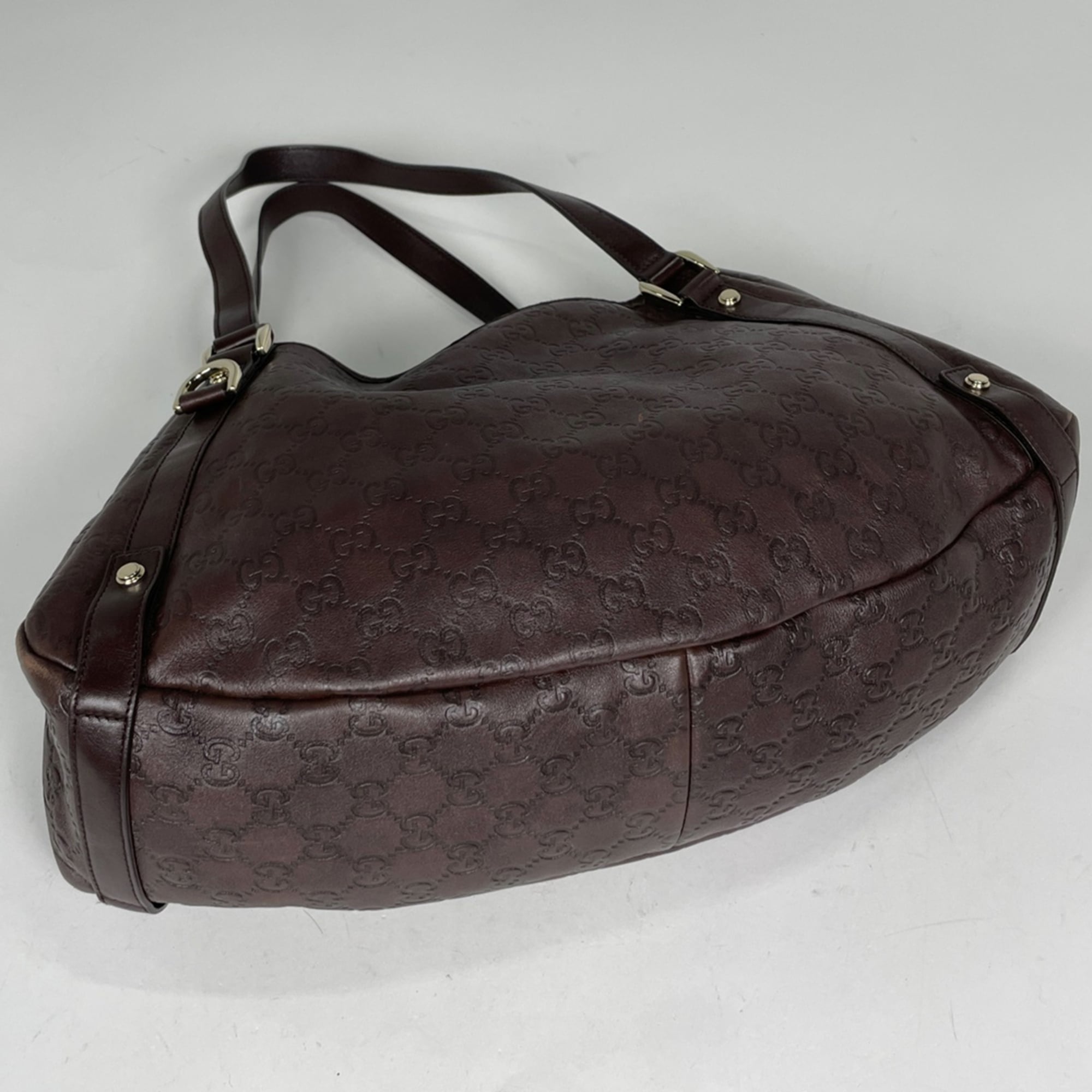 Gucci Brown Leather Tote Bag (Pre-Owned)