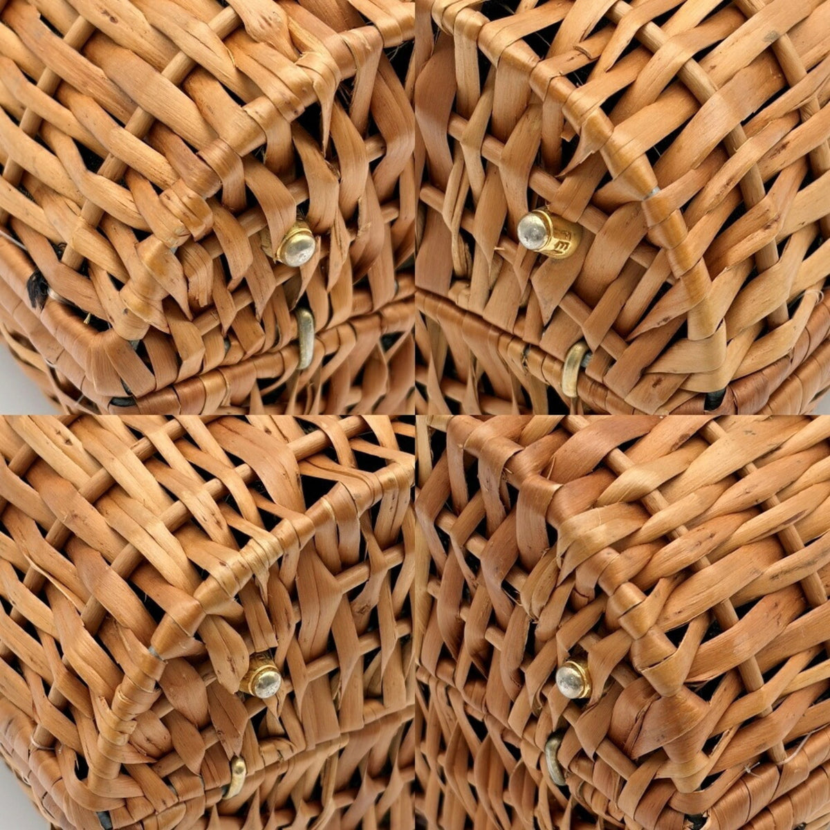 Fendi Brown Dark Brown Wisteria Vine Leather Basket (Pre-Owned)